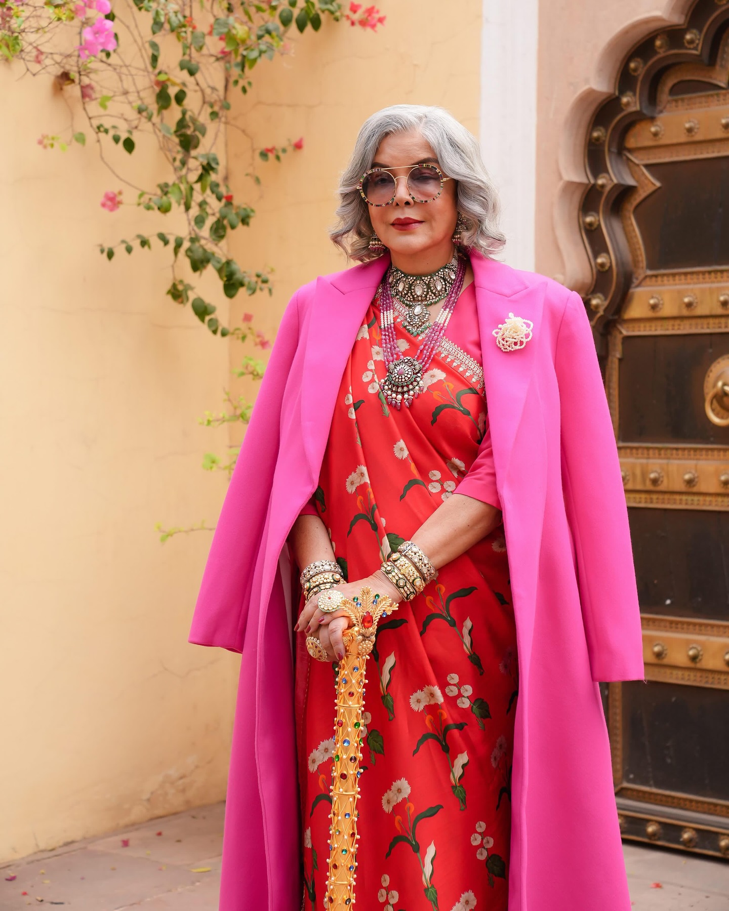 Zeenat Aman Celebrates The Royals Costume Designers