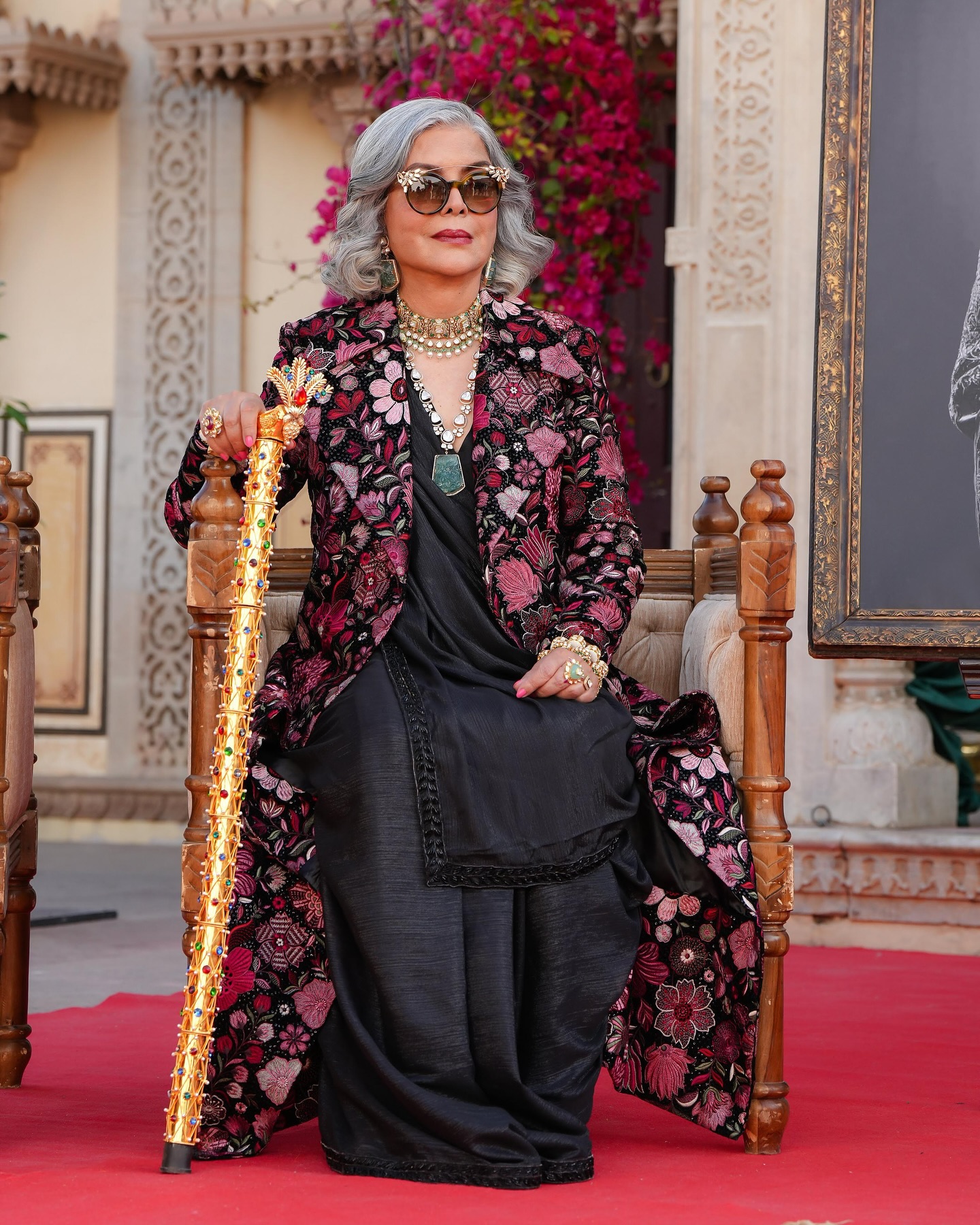 Zeenat Aman Celebrates The Royals Costume Designers
