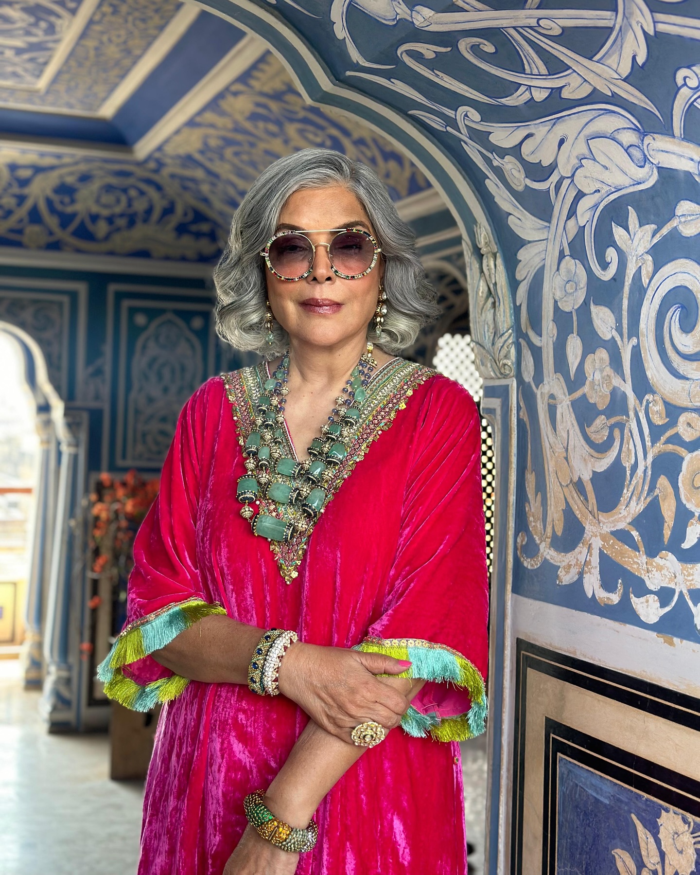 Zeenat Aman Celebrates The Royals Costume Designers