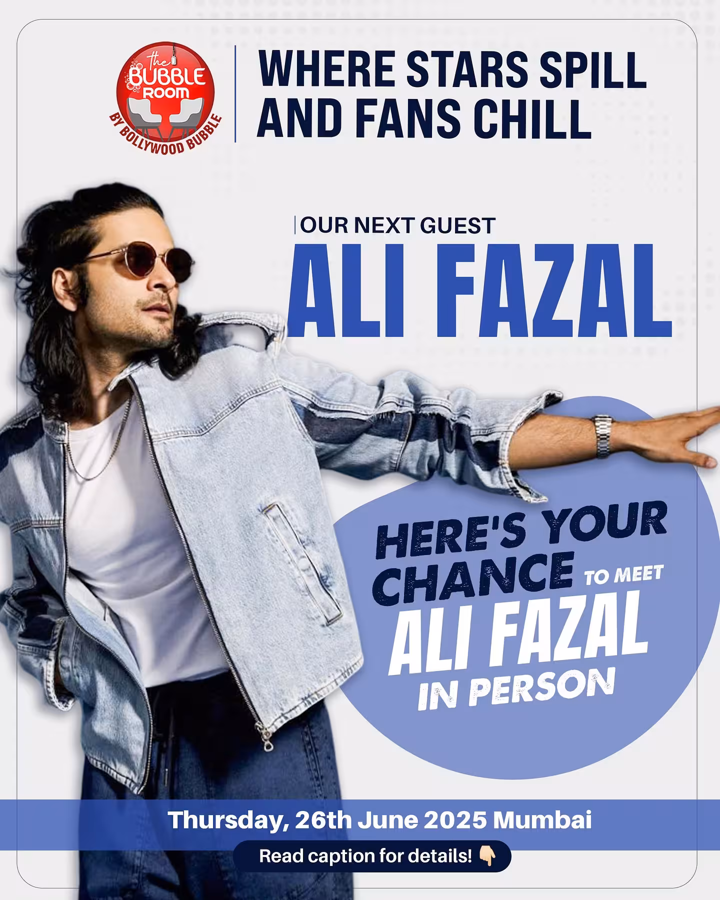 Ali Fazal Brings Fans Together In Bubble Room Join Mumbai's exclusive event with Ali Fazal: 30 fans set to enjoy a private meet-up ASAP!