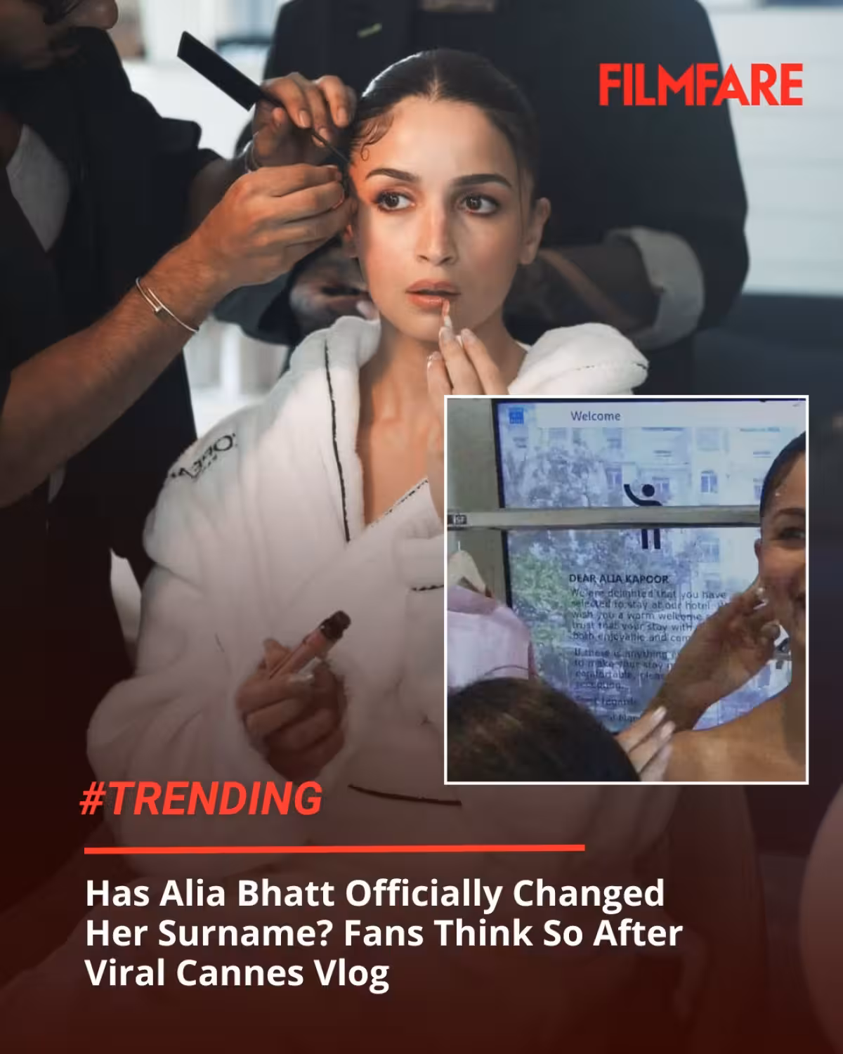 Alia’s Cannes Clue Sparks Name Debate A subtle detail in her Cannes vlog has sparked curious chatter among fans about her name.!