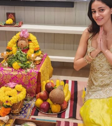 Ananya embraces serenity and heartfelt blessings in a sacred moment 4ever!! with pure love