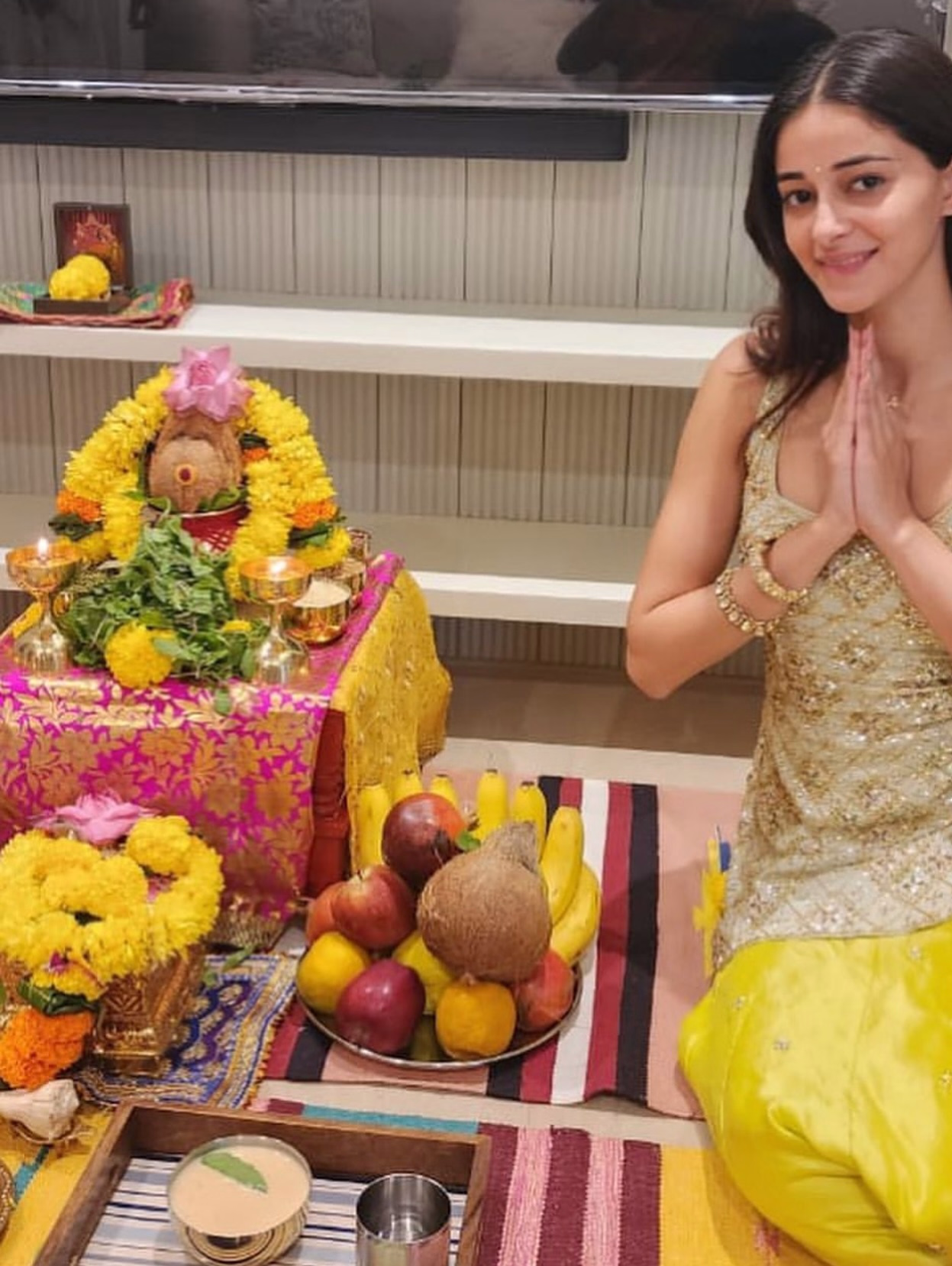Ananya Seeks Blessings Ananya embraces serenity and heartfelt blessings in a sacred moment 4ever!! with pure love