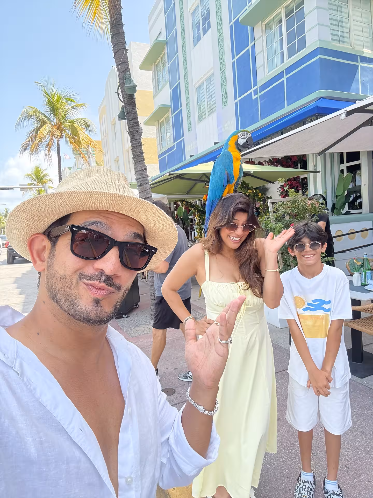 Indian star Arjun Bijlani, alongside Arneha, savors vibrant Miami vibes and seaside scenes.