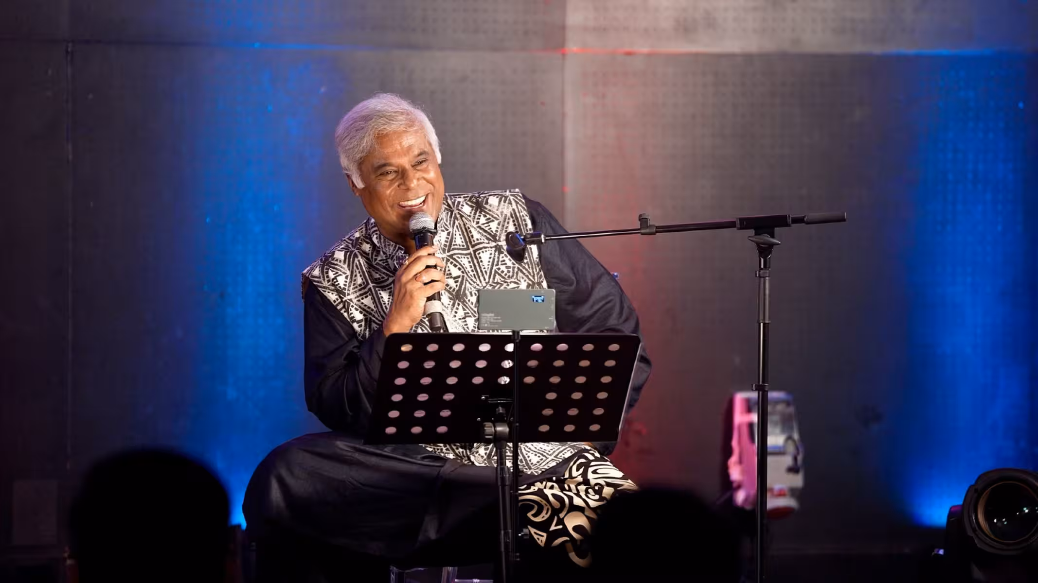Noted actor marks milestone with heartfelt narratives and stirring tunes echoing pure joy