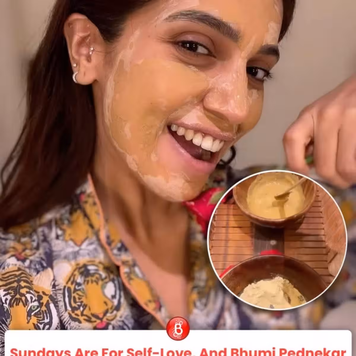 Bhumi Pednekar Shines on Skincare Sunday Bhumi Pednekar exudes regal glow as she indulges in her celebrated Skincare Sunday routine.