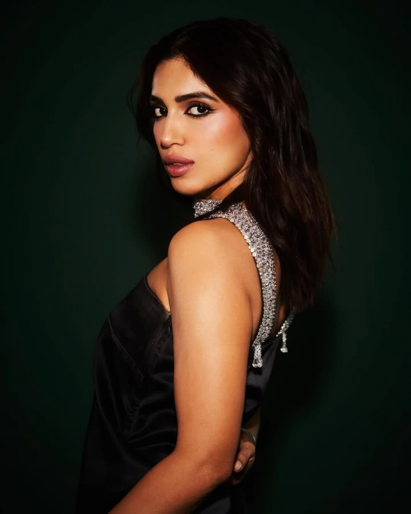 Bhumi Pednekar Slays Black Look Glamour meets royalty in this chic black ensemble that perfectly captures celeb elegance!!