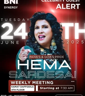 A unique blend of business networking and melodic magic as Hema Sardesai performs live now.