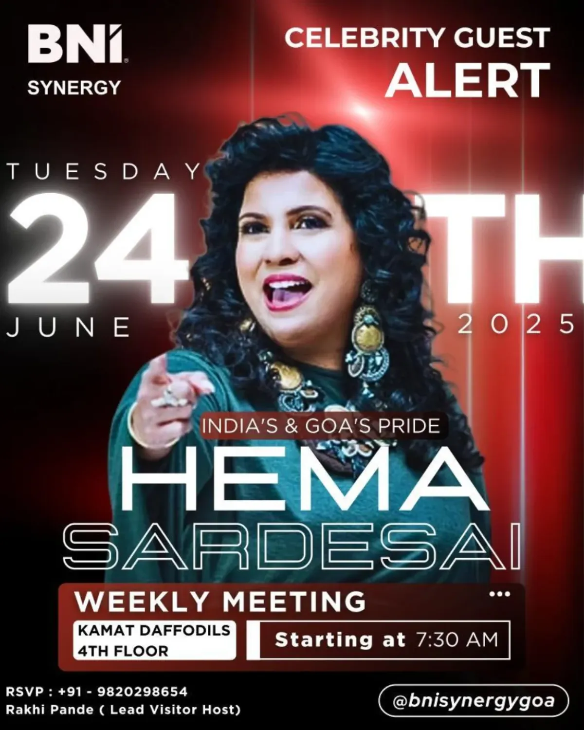 A unique blend of business networking and melodic magic as Hema Sardesai performs live now.