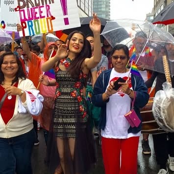 Celina Jaitly Celebrates Pride at Toronto Parade