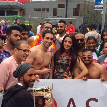 Celina Jaitly Celebrates Pride at Toronto Parade
