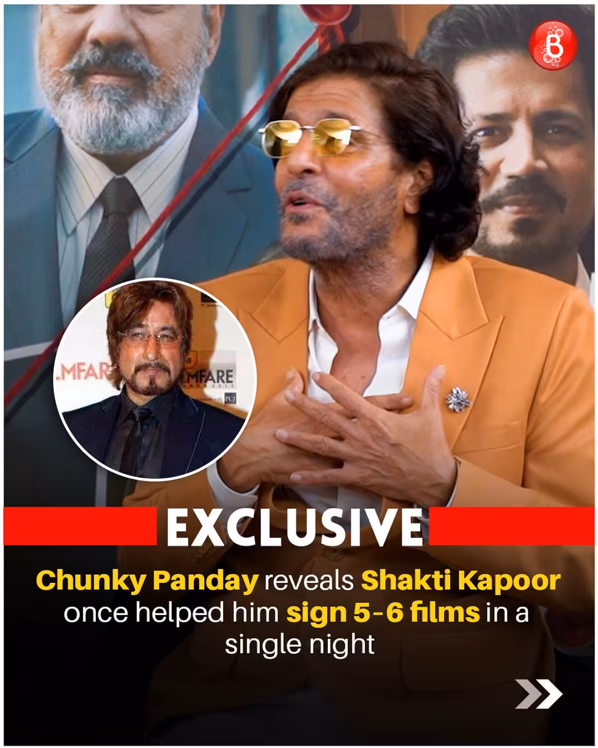 Chunky Panday Reveals Shakti Kapoor’s Golden Heart Chunky Panday reveals Shakti Kapoor’s kindness by clinching 5-6 film deals in one night.!!