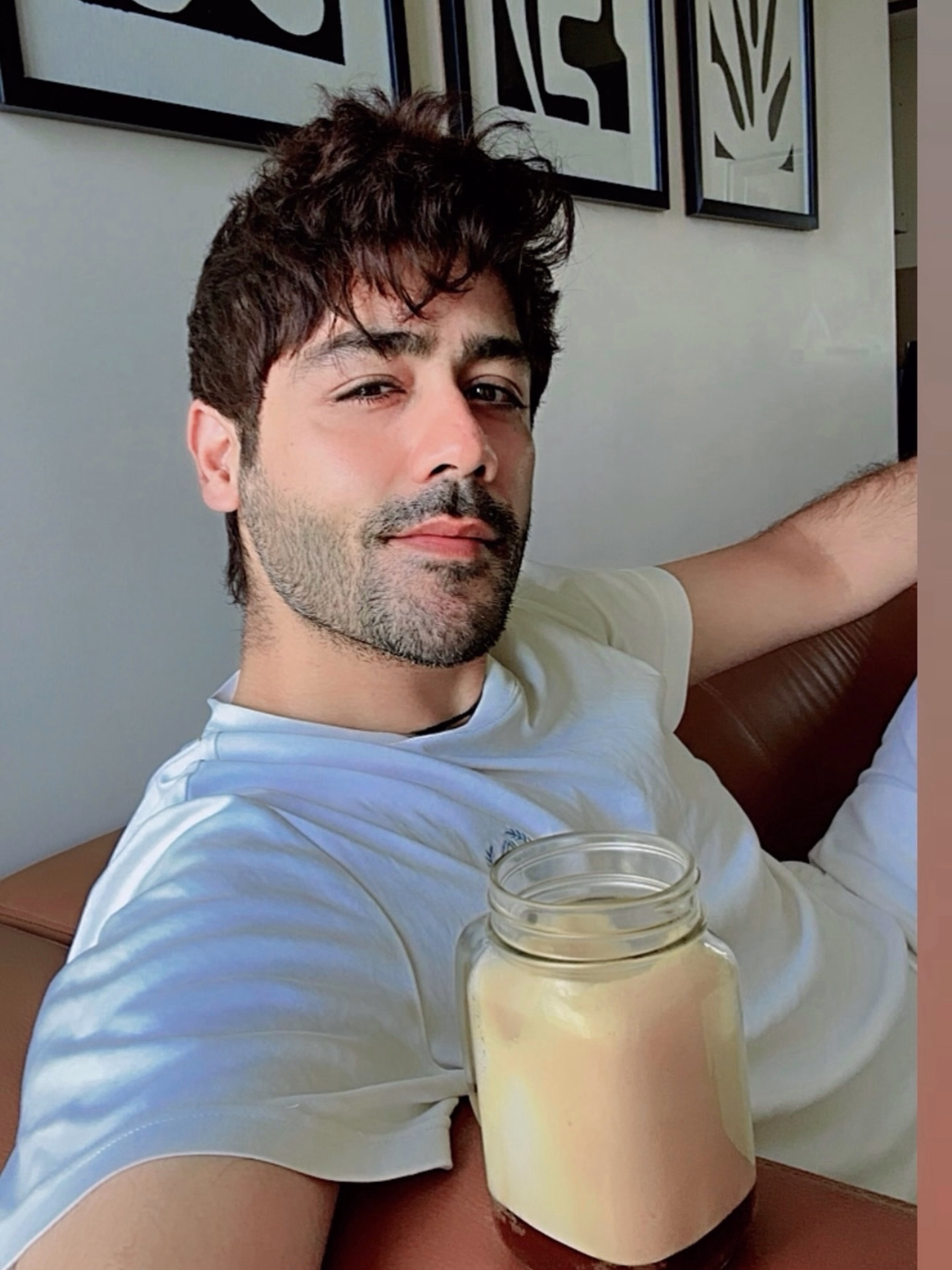 Celebrity Abhishek Kapoor finds bliss in his daily coffee ritual, sparking positive vibes.