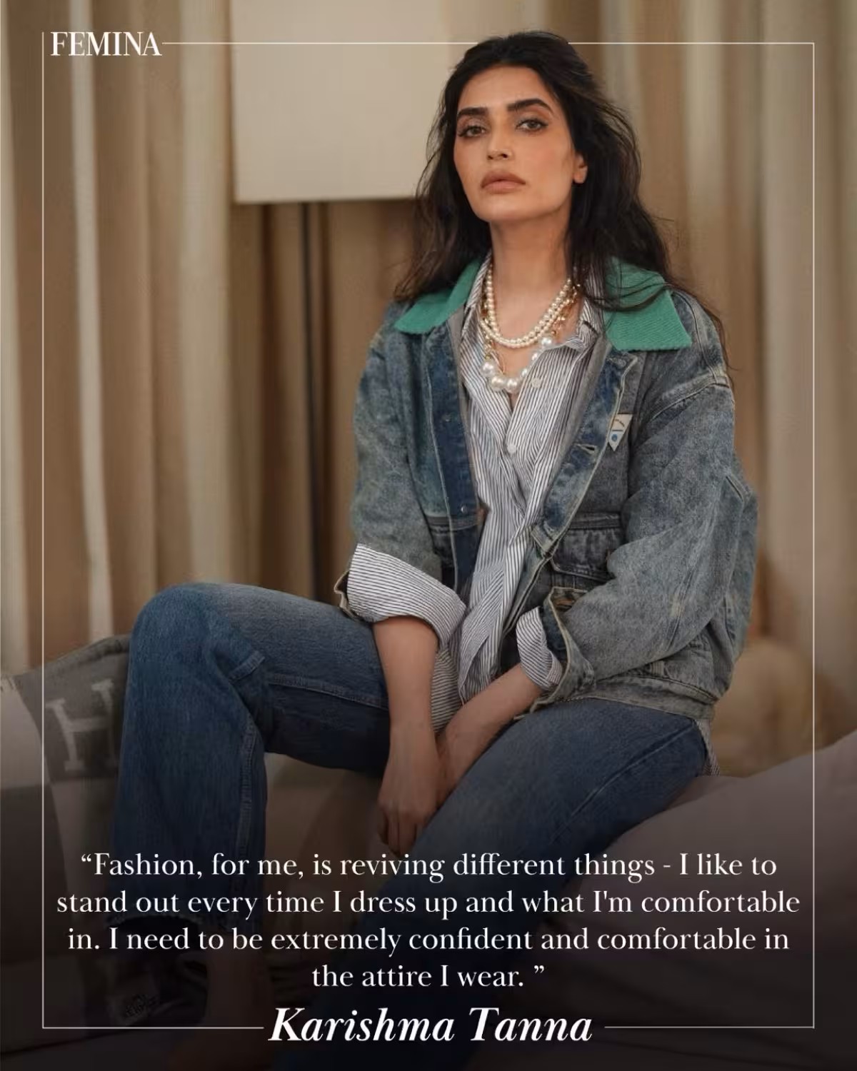 Confidence Is Key In Femina’s Empowering Message Inspirational vibes resonate, Femina and Karishma Tanna champion true self-belief daily.
