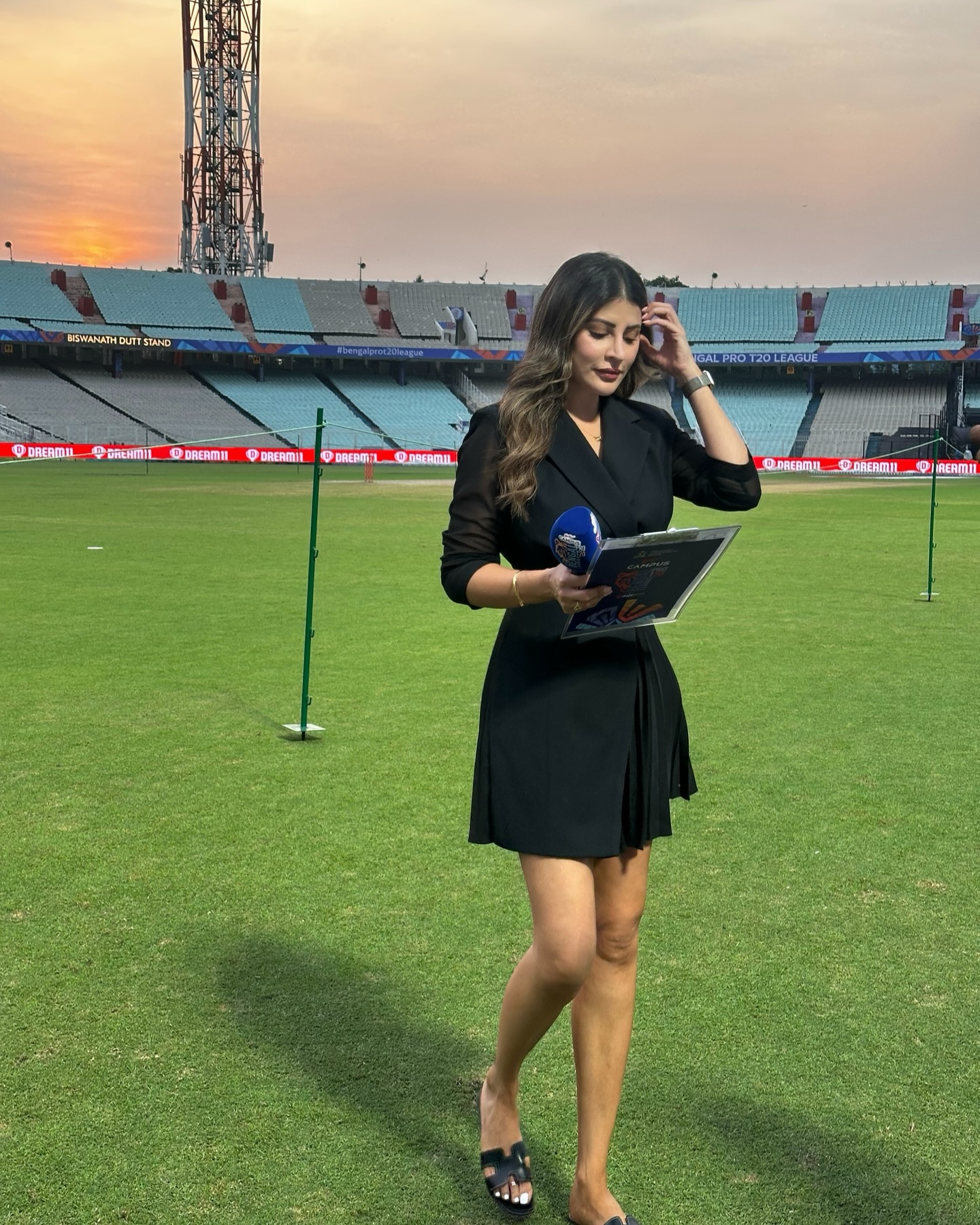 Cricket Action at Eden Gardens