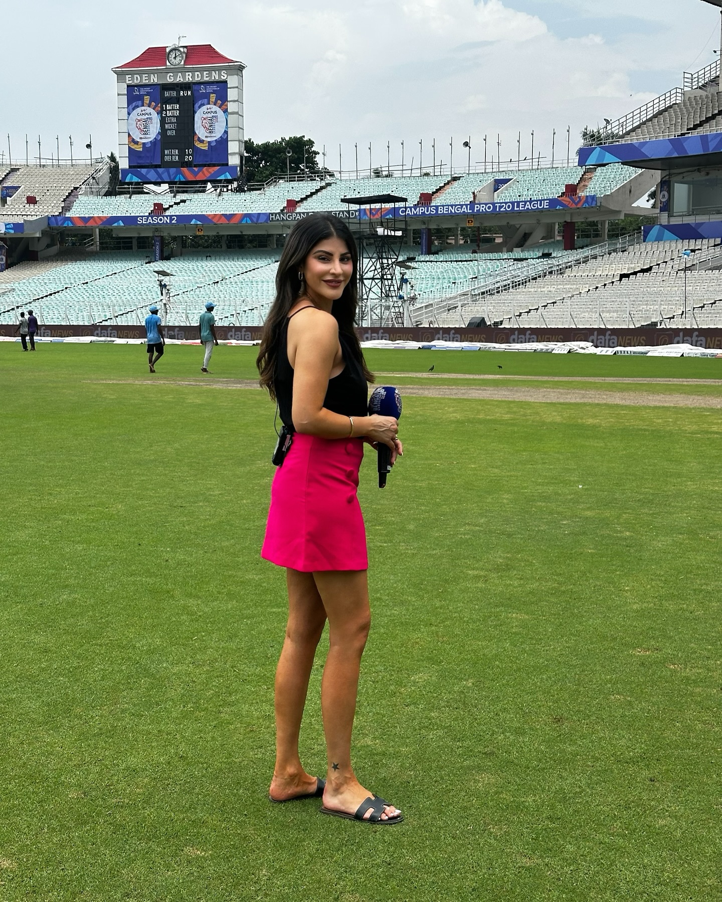 Cricket Action at Eden Gardens