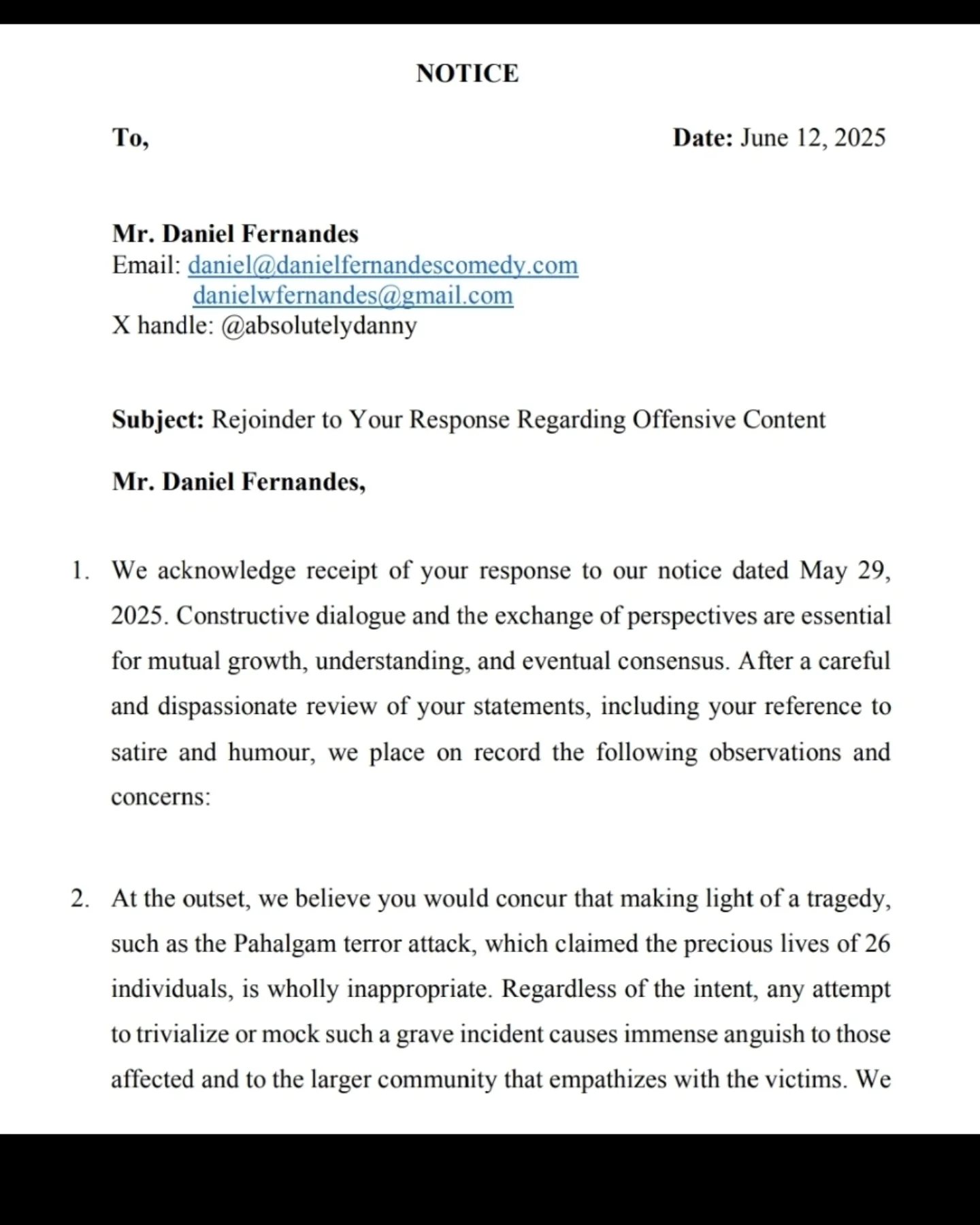 Daniel Fernandes Crowdfunds Legal Defense