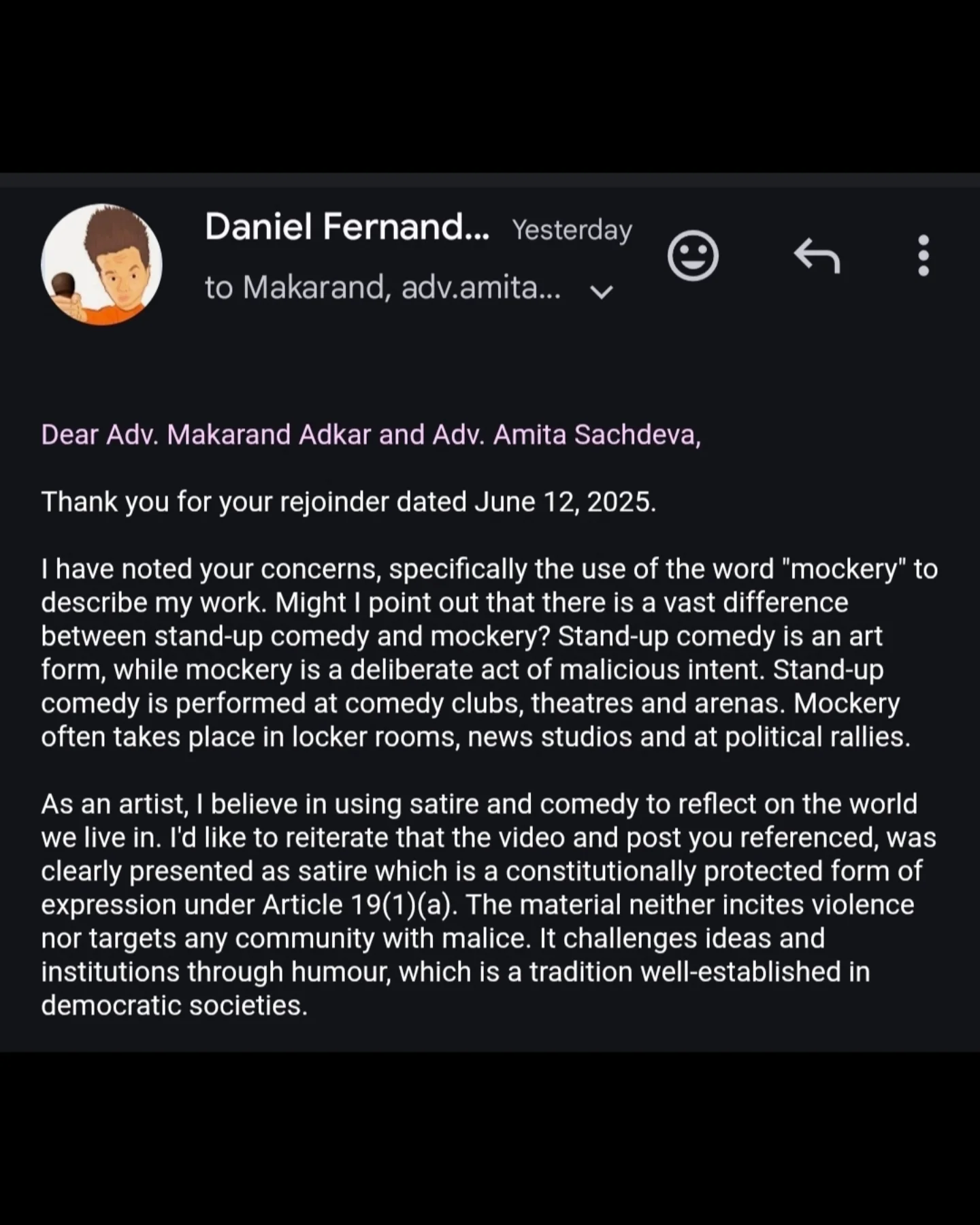 Daniel Fernandes Crowdfunds Legal Defense