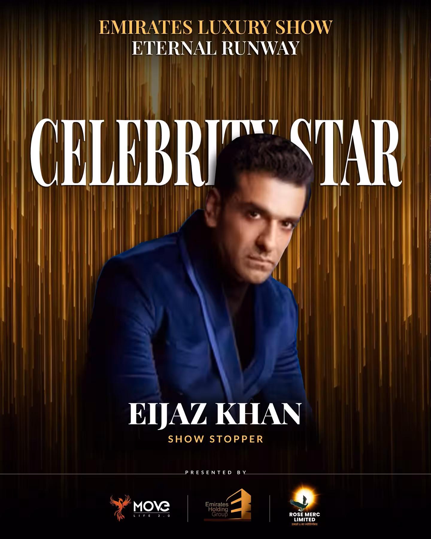 Eijaz Khan Dazzles at Emirates Luxury Show On Emirates Luxury Show, star Eijaz Khan ignites the runway with unmatched flair in Dubai!
