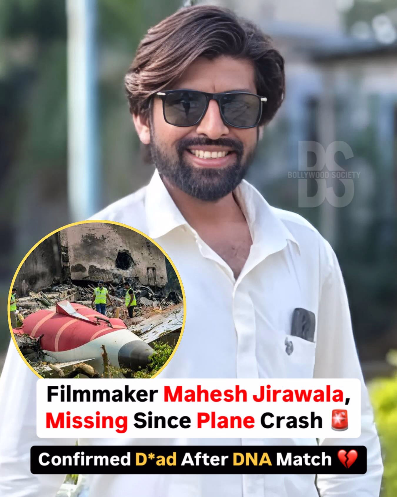 Filmmaker Mahesh Jirawala Confirmed Dead Tragic confirmation follows evidence from DNA tests and recovered remains in Ahmedabad crash, sadly.