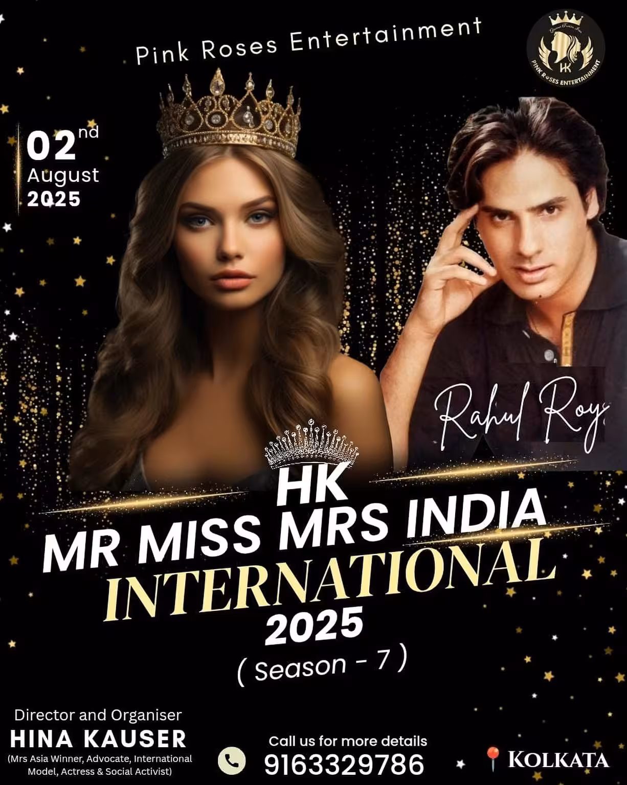Register now for Season-7 at HK MR MISS MRS INDIA INTERNATIONAL’2025 and shine on stage.!!