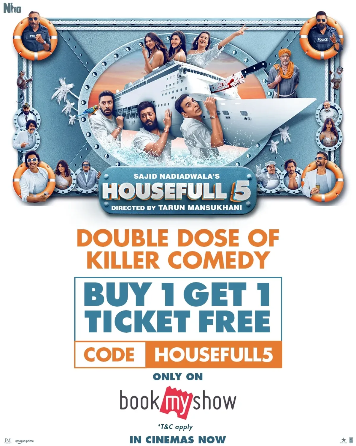 Board a chaos cruise with a friend using code HOUSEFULL5 to unlock Buy 1 Get 1 FREE now!!