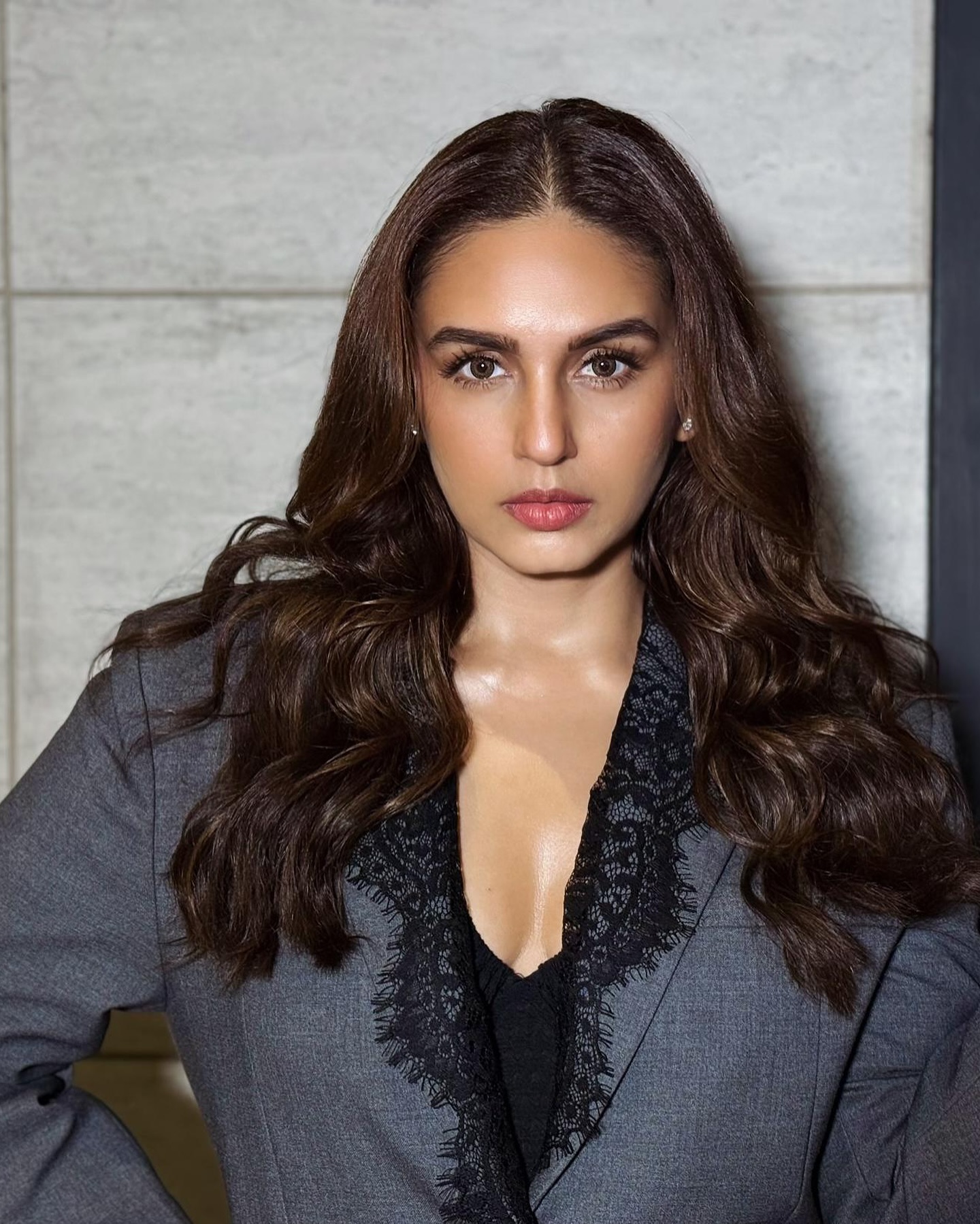 Huma Qureshi Embraces Lace With Business Flair