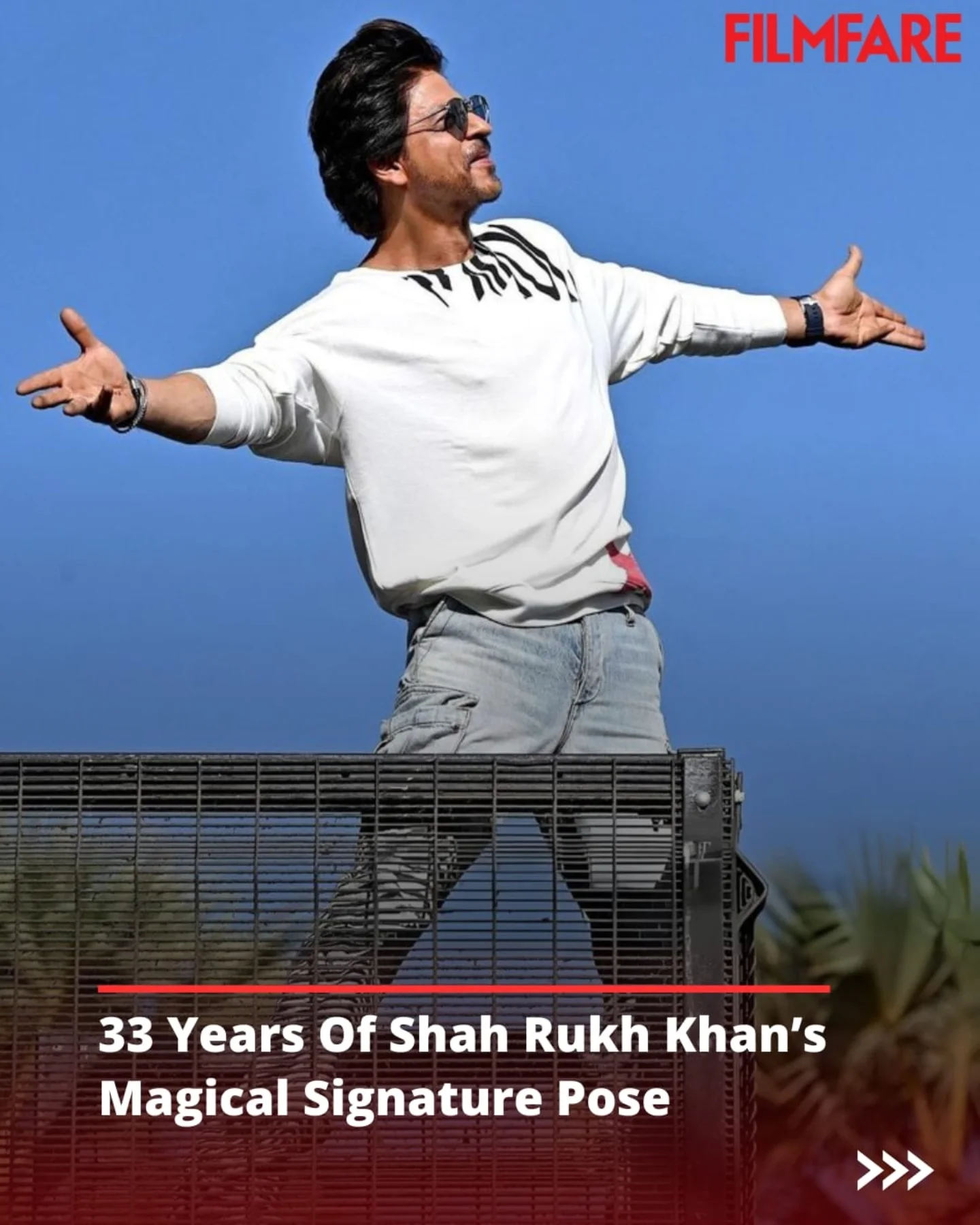 Celebrating 3 decades of cinematic magic, this pose symbolizes the timeless charm of SRK!!