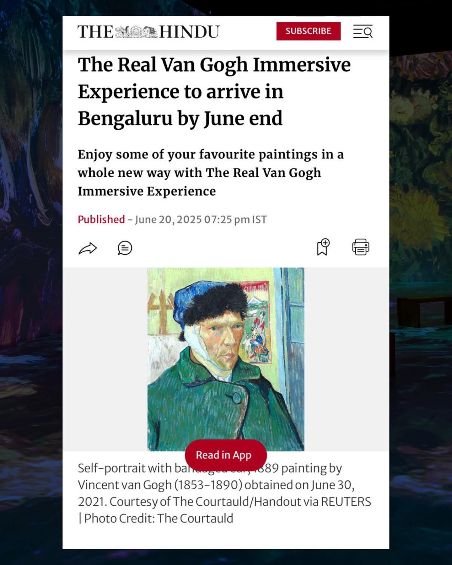 Immersive Van Gogh Experience Gains Media Praise