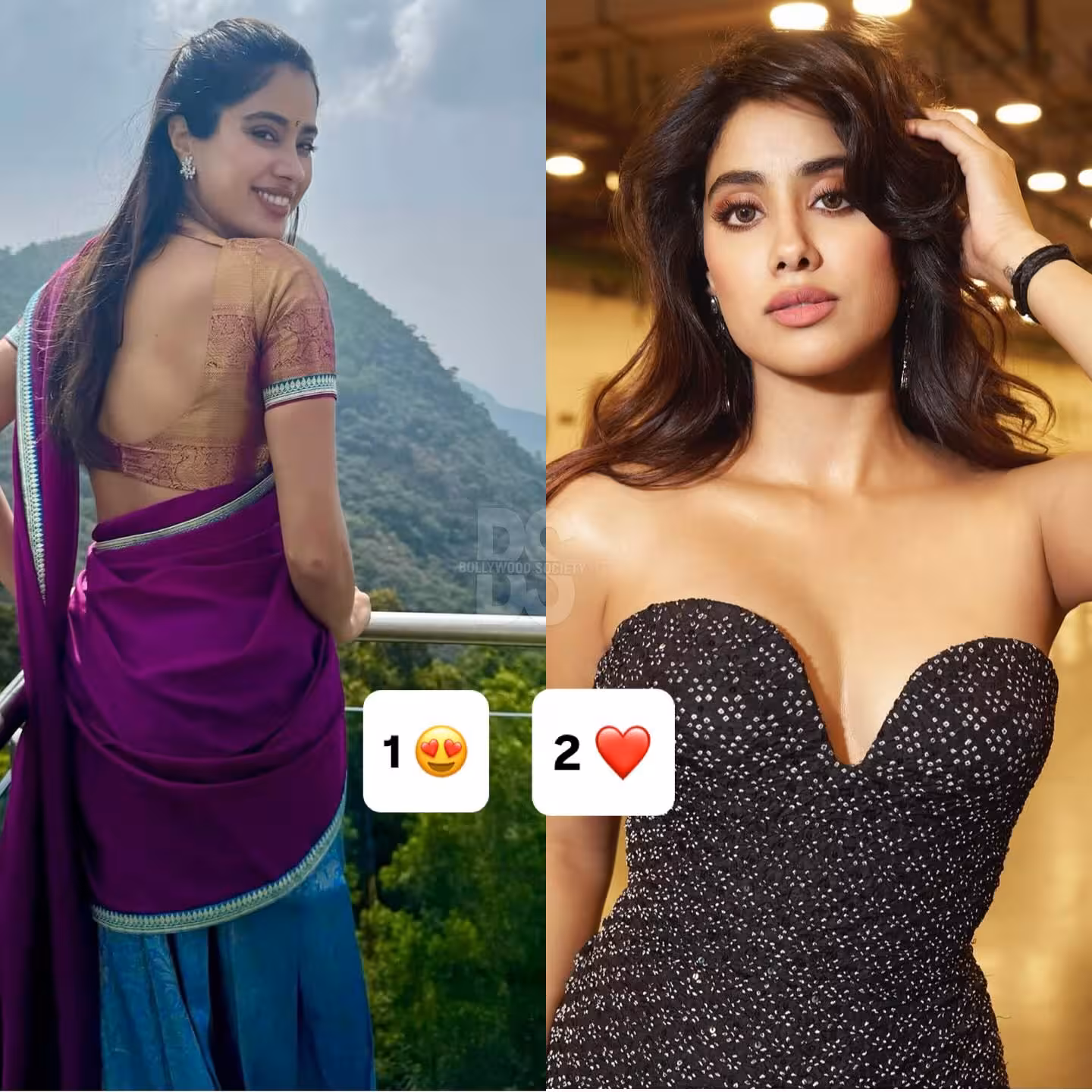 Janhvi Kapoor Look Sparks Fan Debate Bollywood Society ignites conversation as fans choose their favorite Janhvi Kapoor style.!