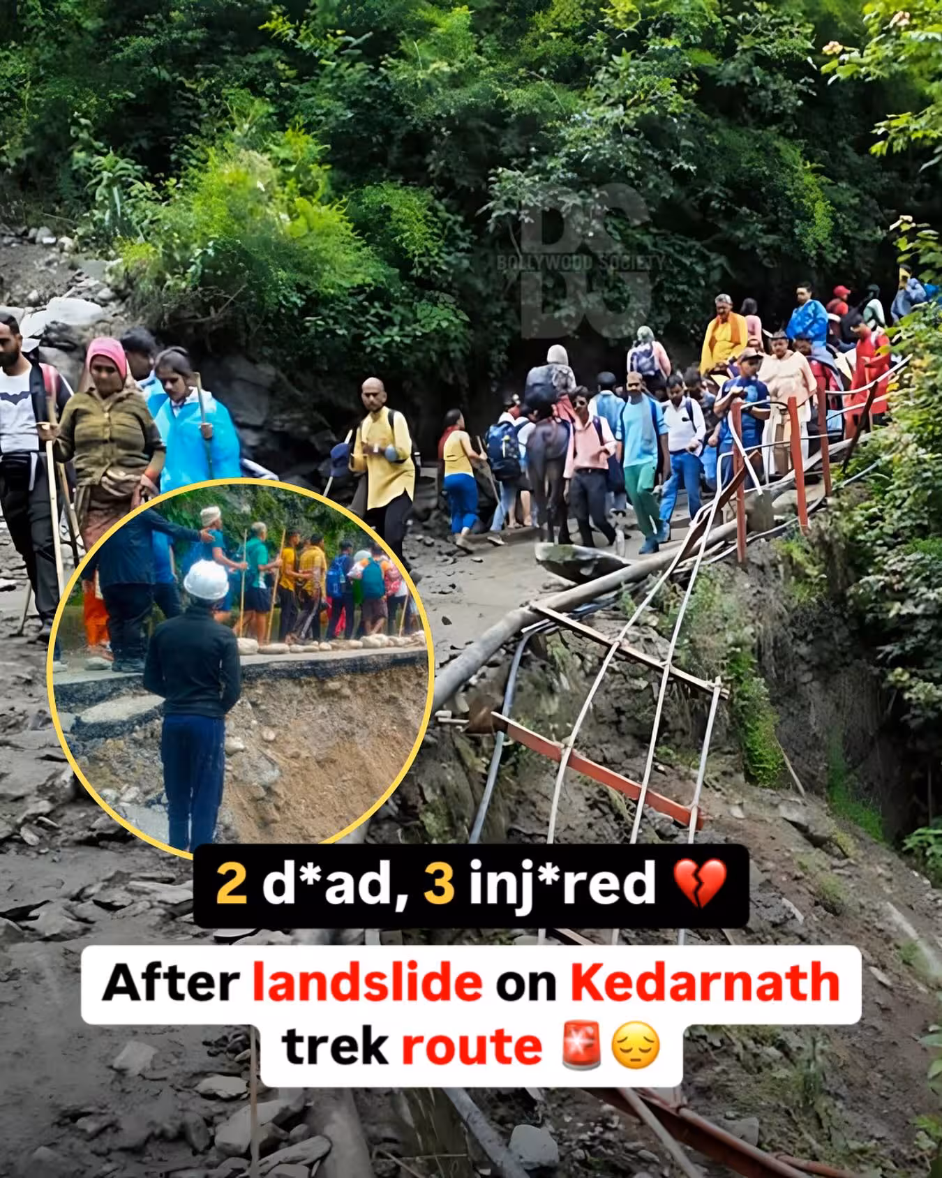 Kedarnath Landslide: Two Dead, Three Injured Rescue teams rush to aid injured pilgrims in Uttarakhand after a deadly landslide incident.
