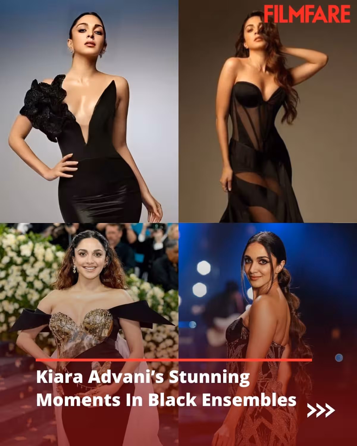 Filmfare showcases Kiara Advani's style as she wows in a striking black ensemble for all.