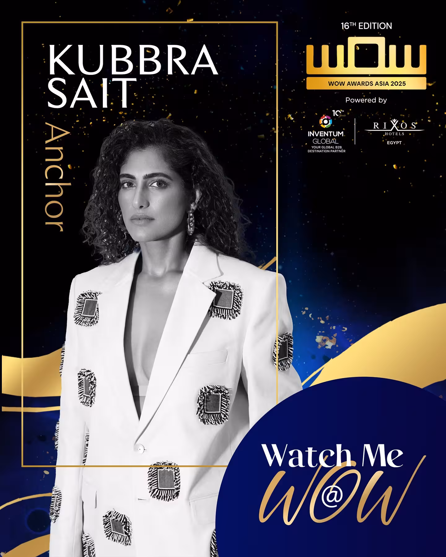 Kubbra Sait Anchors WOW Awards Asia 2025 Renowned actor and host Kubbra Sait steps into the spotlight to drive WOW 2025 celebration