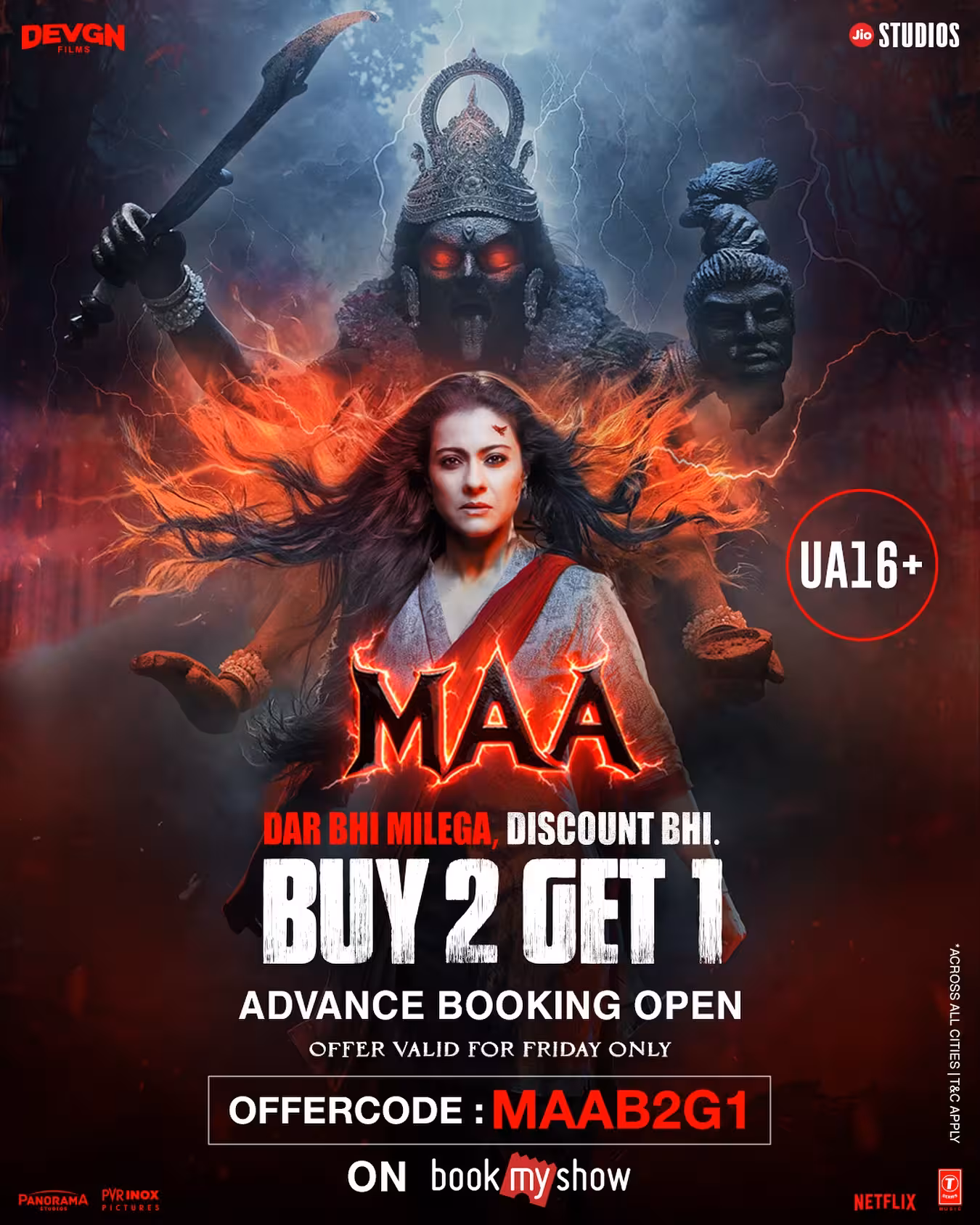 Advance booking starts now with a buy-2-get-1-free deal and cinema debut thrills audiences.