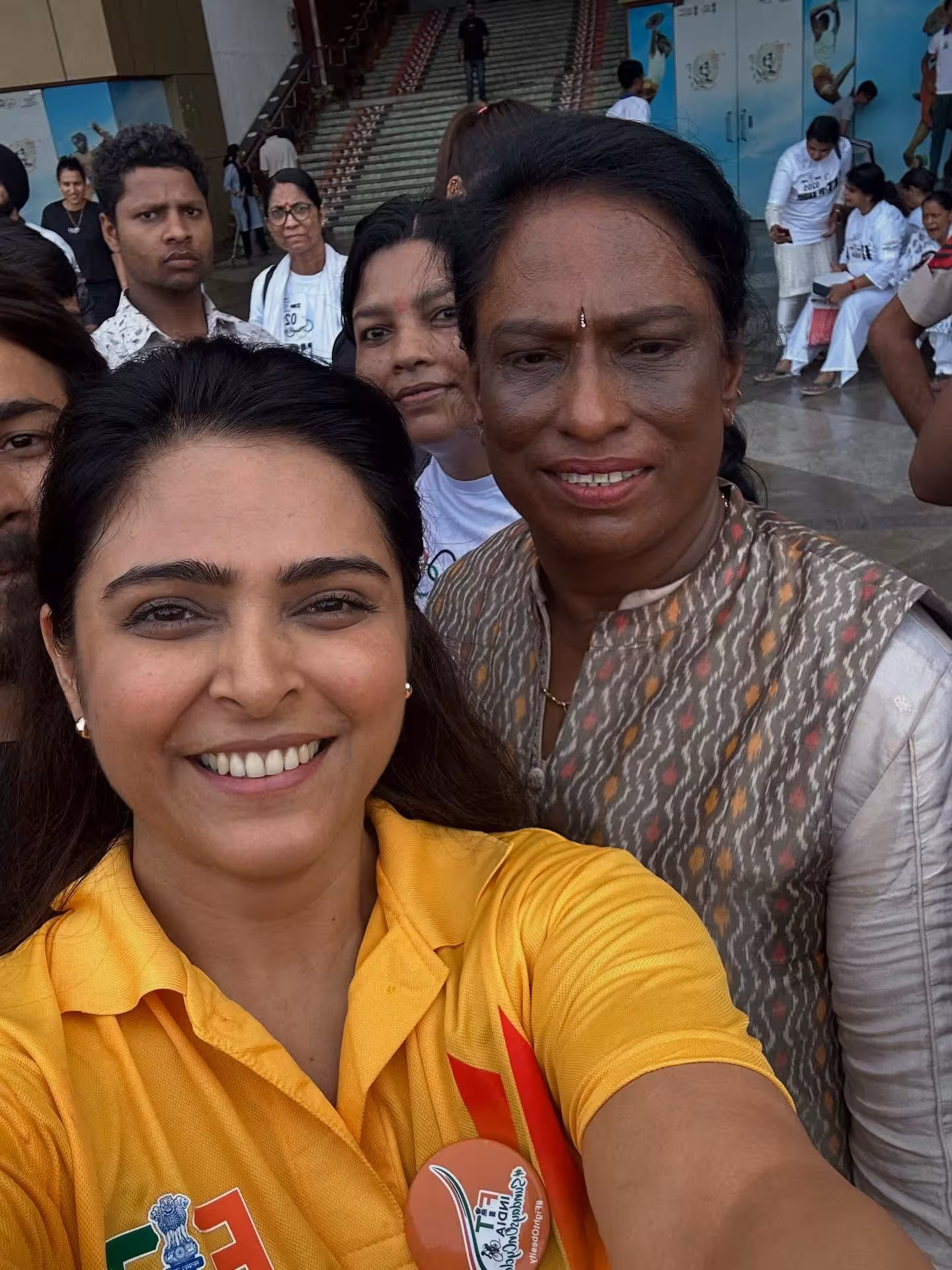 Madhurima Tuli Joins Fit India Movement Witness a vibrant fusion of wellness and sports through leadership and dedicated passion.!