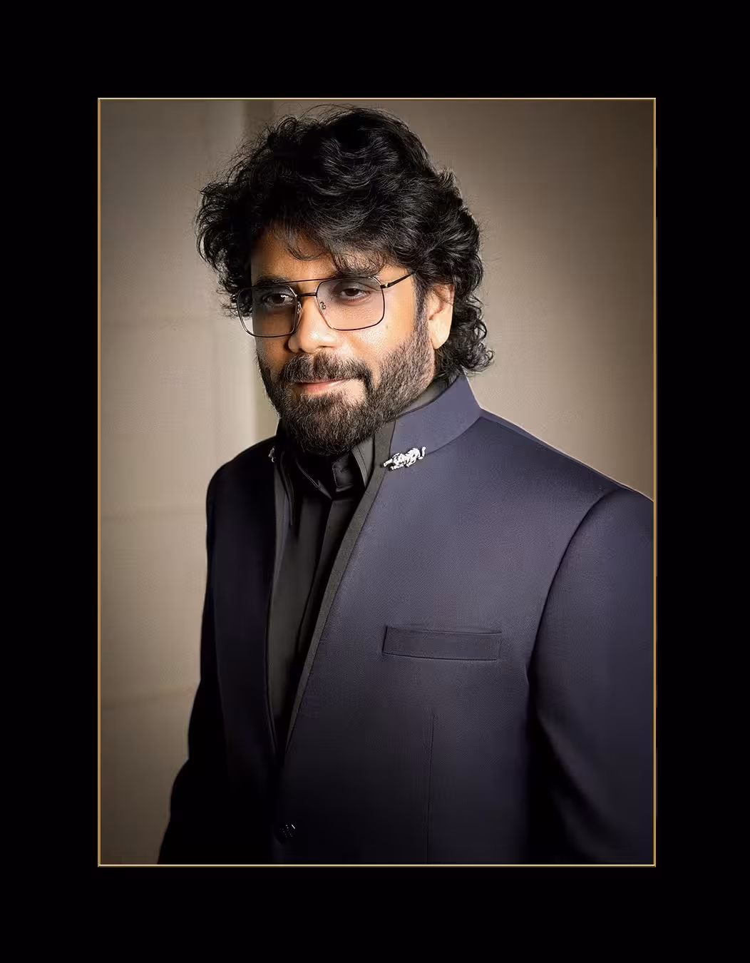 Nagarjuna Stuns in Navy Bandhgala