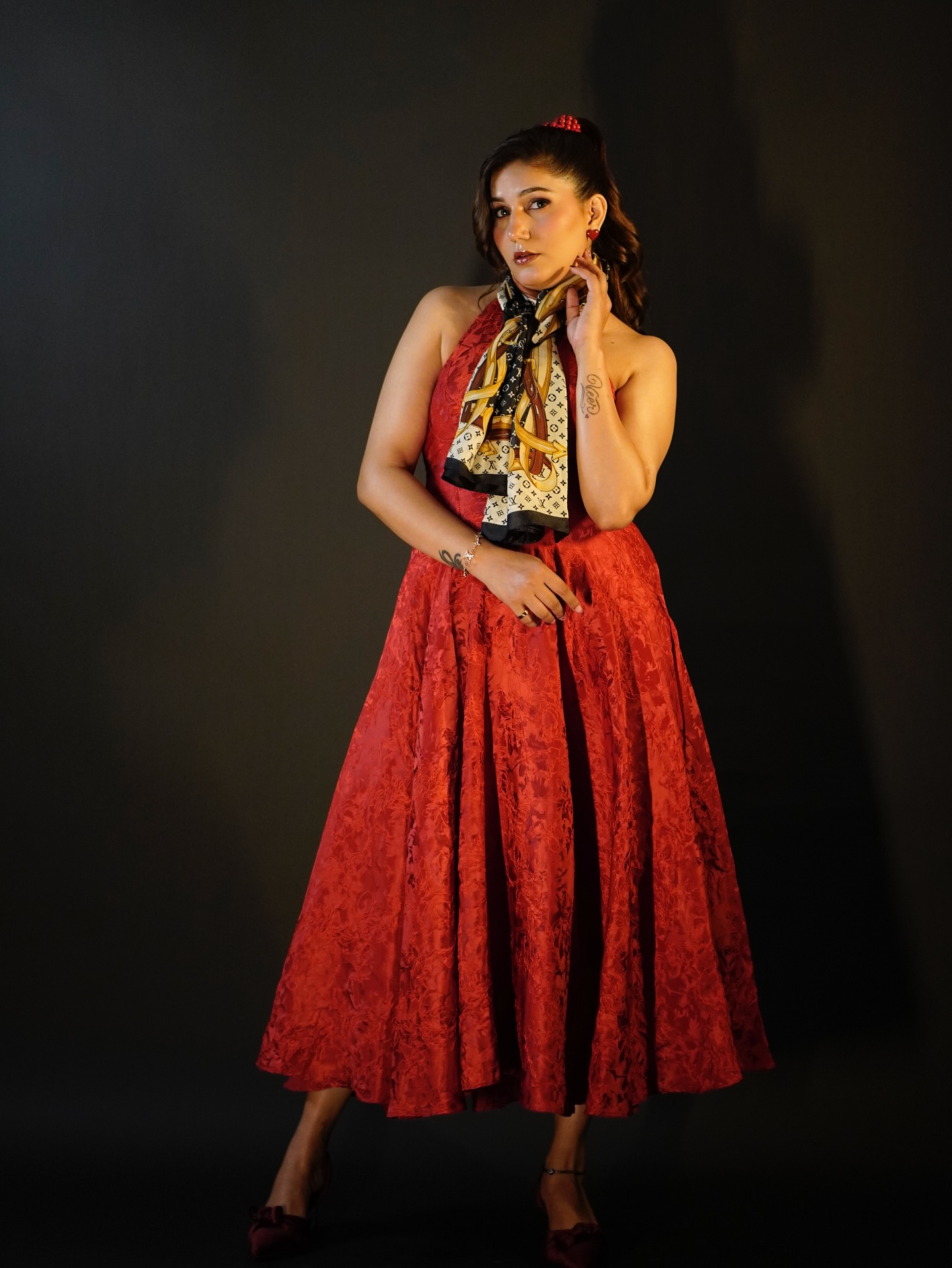 Red Fairy: Sapna Choudhary Dazzles In Vibrant Look