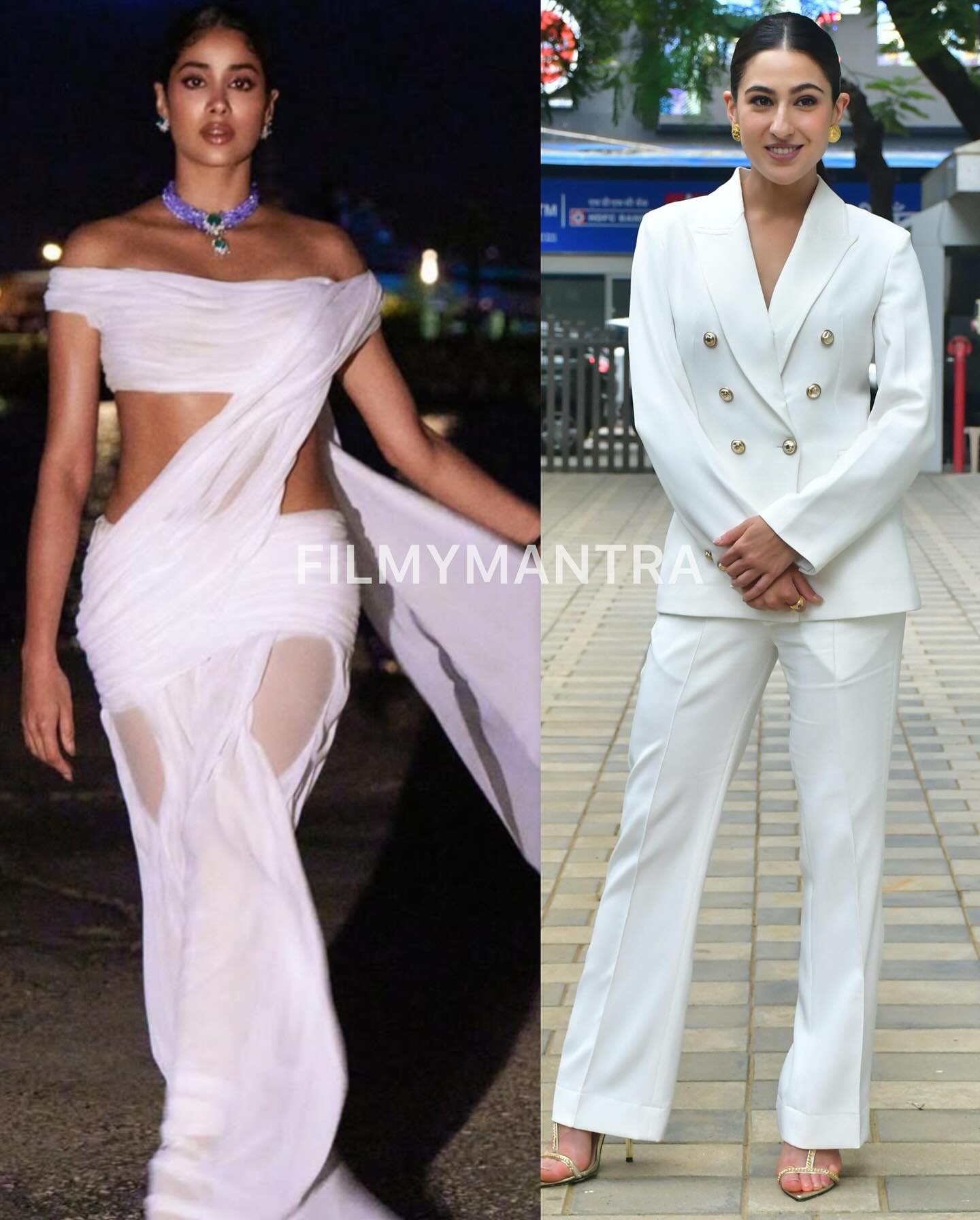 Sara And Janhvi Kapoor In White