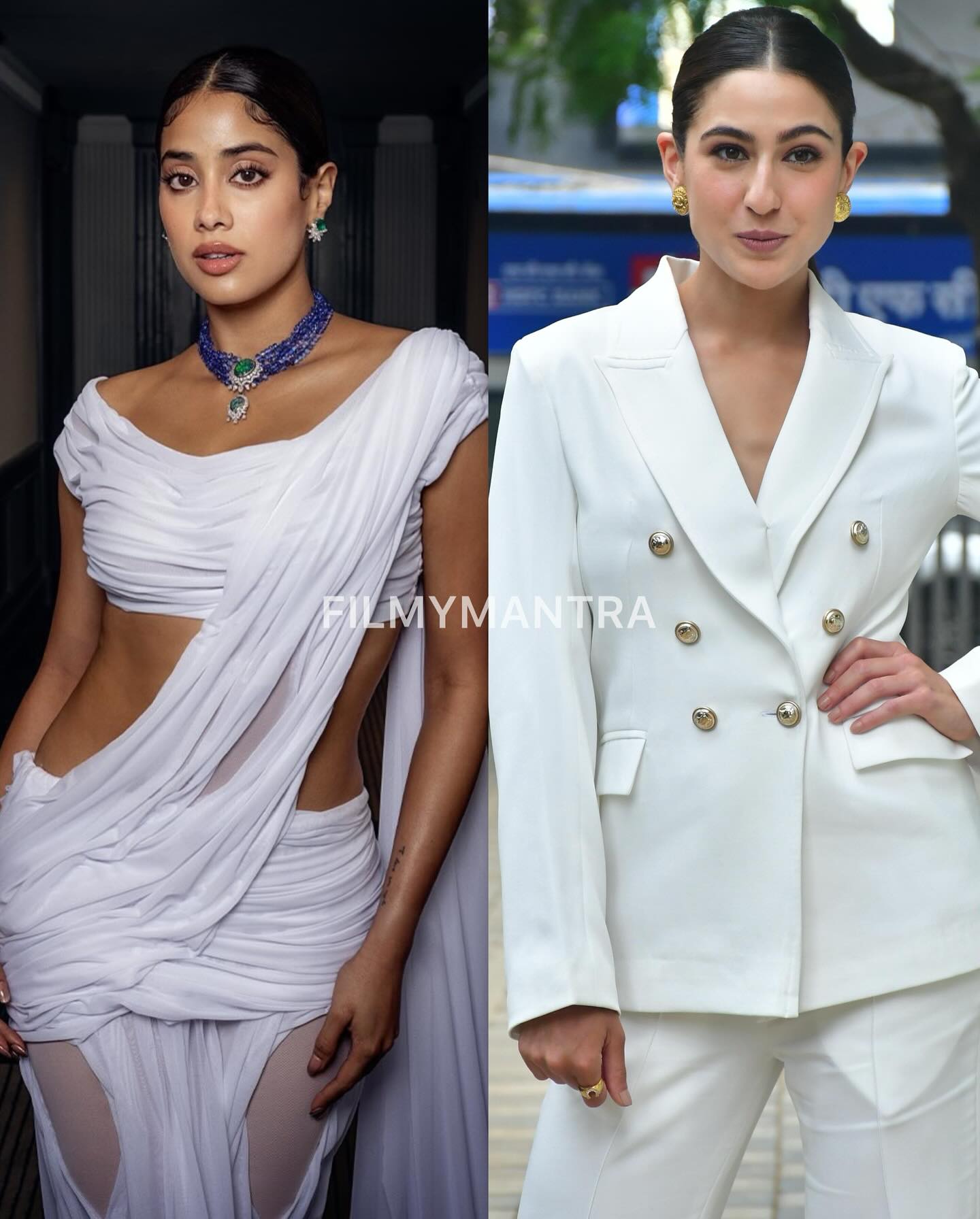 Sara And Janhvi Kapoor In White