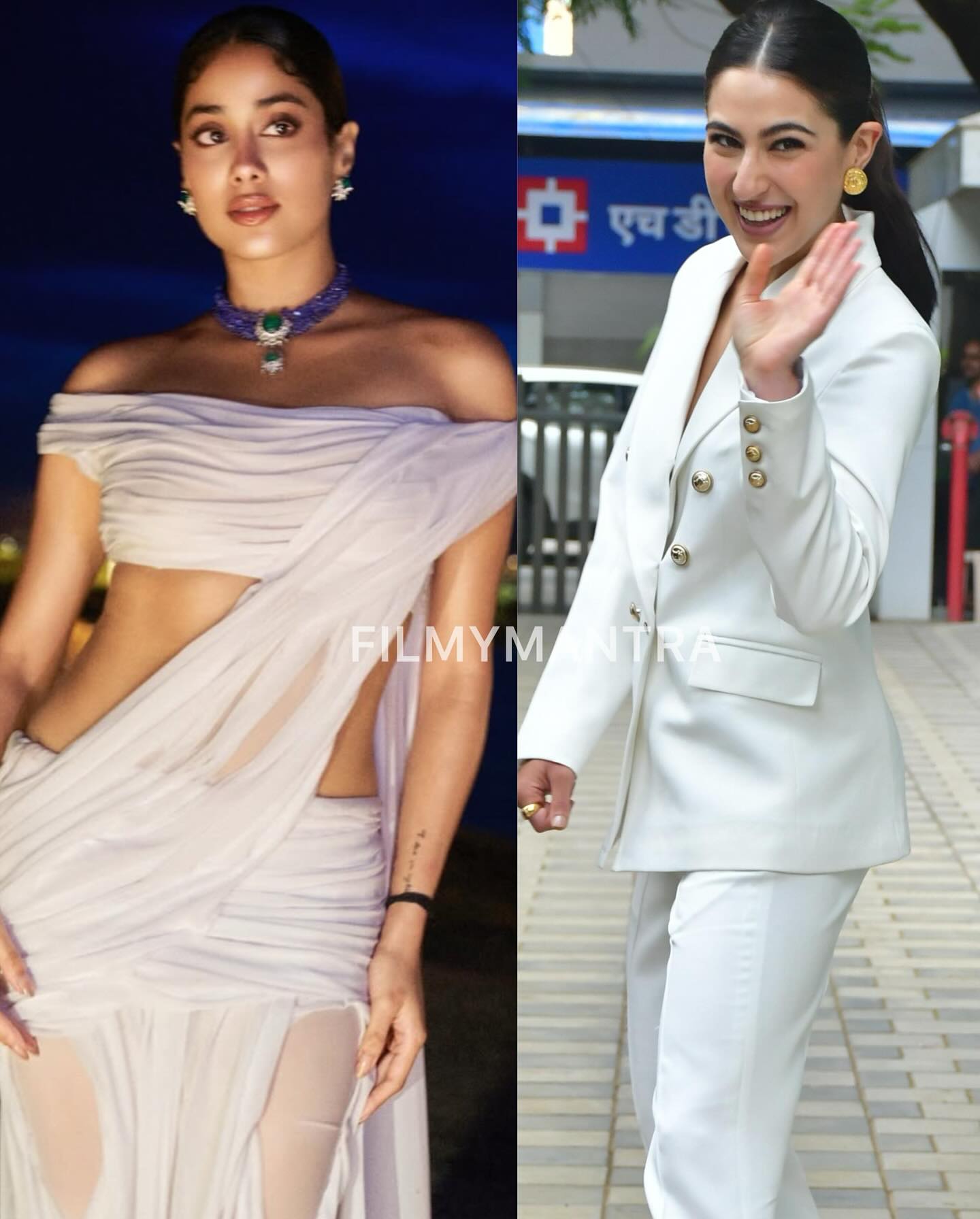 Sara And Janhvi Kapoor In White