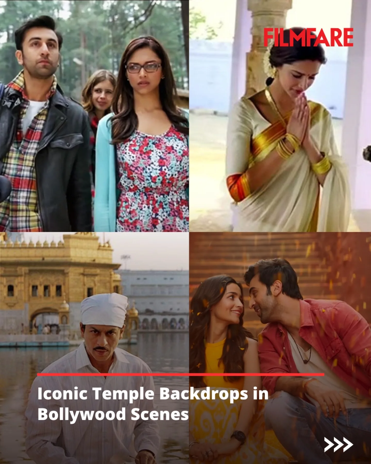 Scenic Temples In Bollywood Films Bollywood films showcase temples offering breathtaking visuals that add charm to scenes.!!