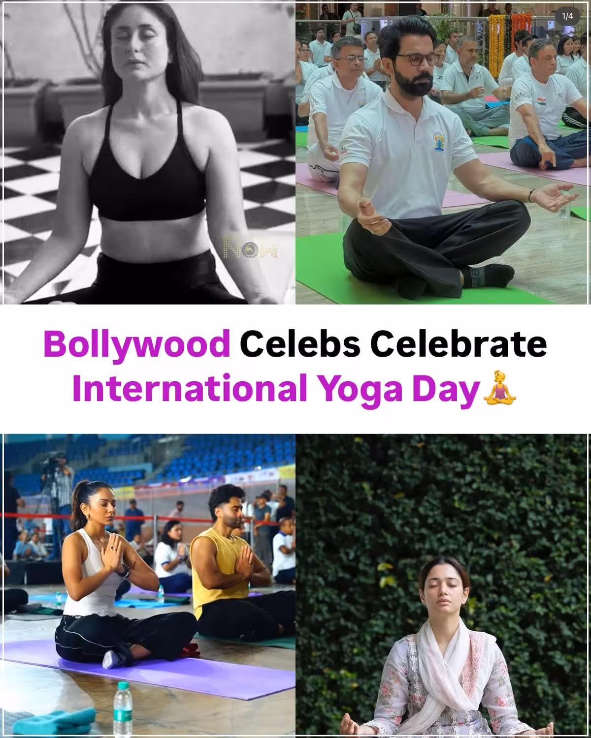 Stars Embrace Yoga: Bollywood Celebrates Wellness Celebs stride into yoga day with serene poses that blend tradition and modern mindfulness.