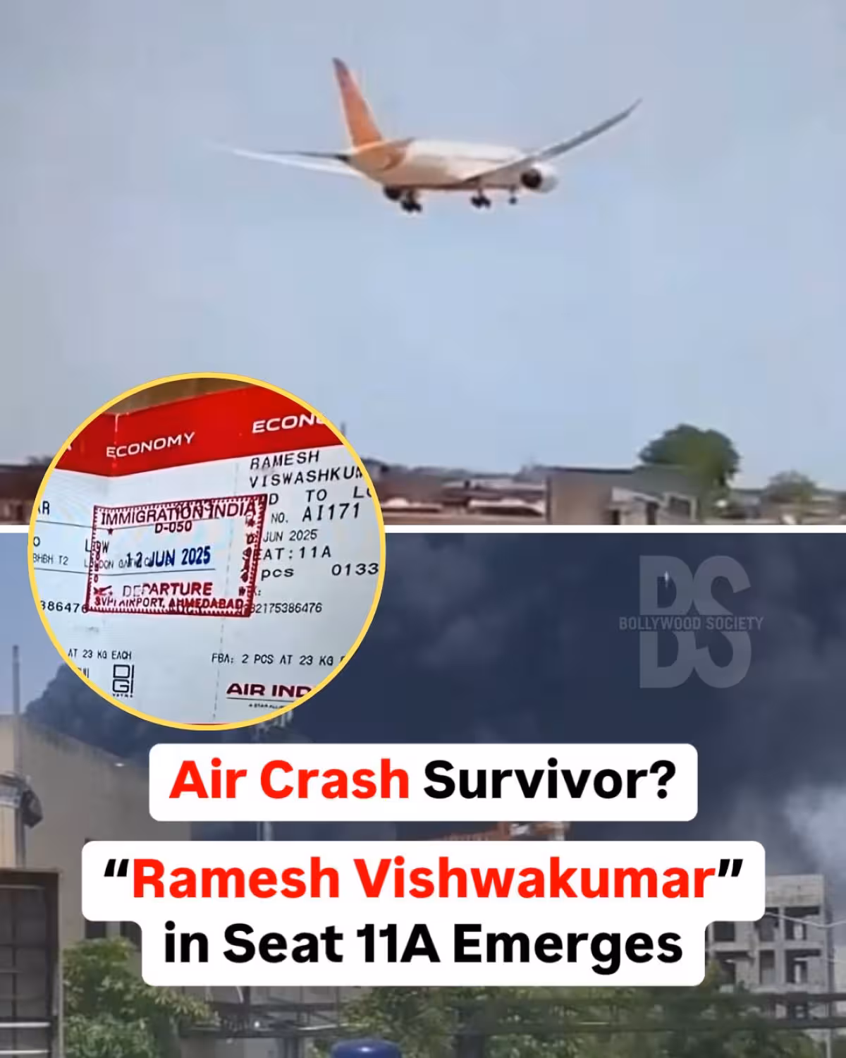 Survivor Found In Air India Crash Miracle amid chaos: Ahmedabad crash yields one lone, unlikely survivor from AI 171 flight!