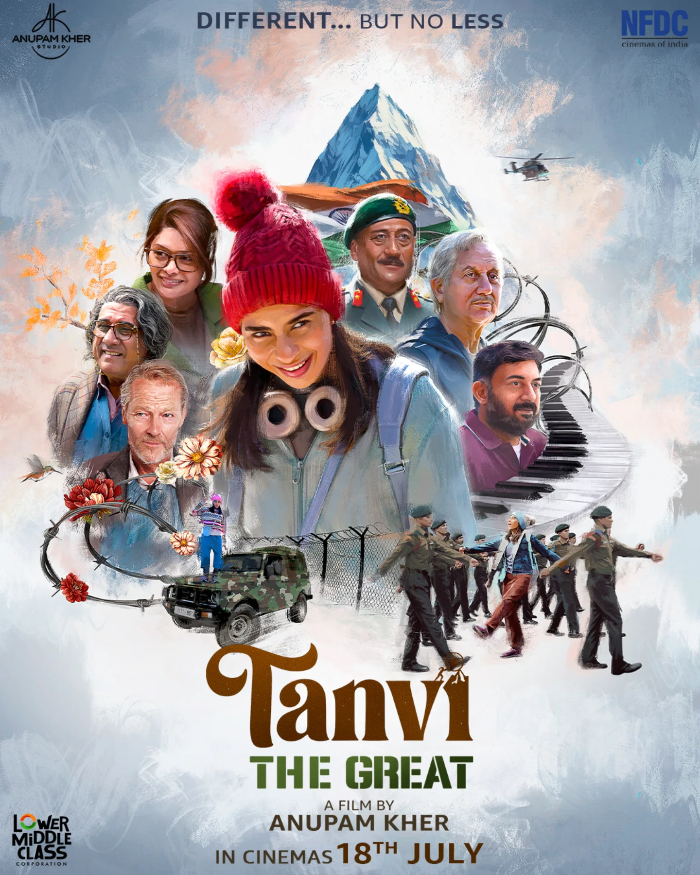 Tanvi The Great Poster Unveiled An evocative collage of icons in a stirring poster that celebrates fearless youth in film.