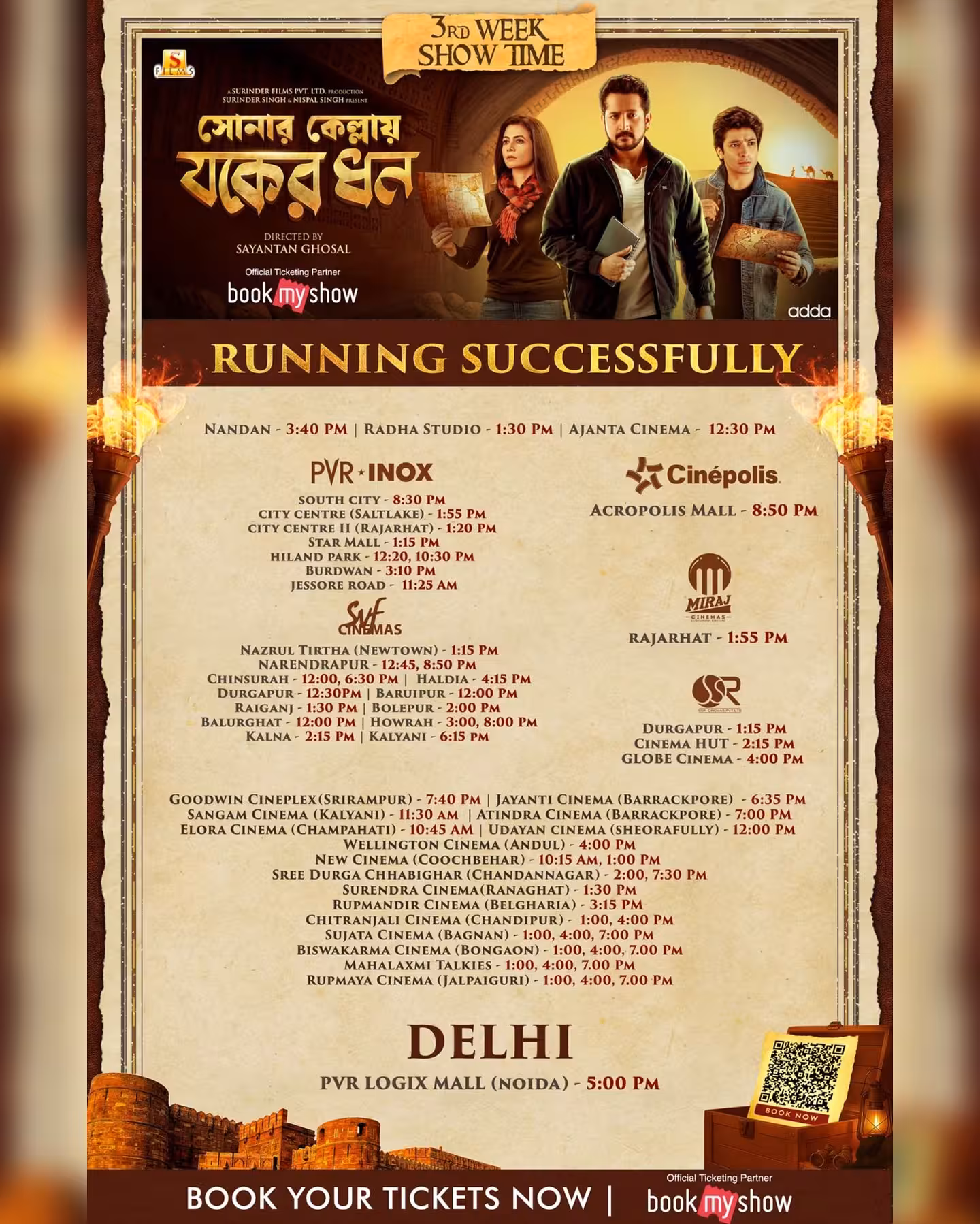 Join the exclusive screening of Sonar Kellay Jawker Dhan as it marks a proud third week!!!