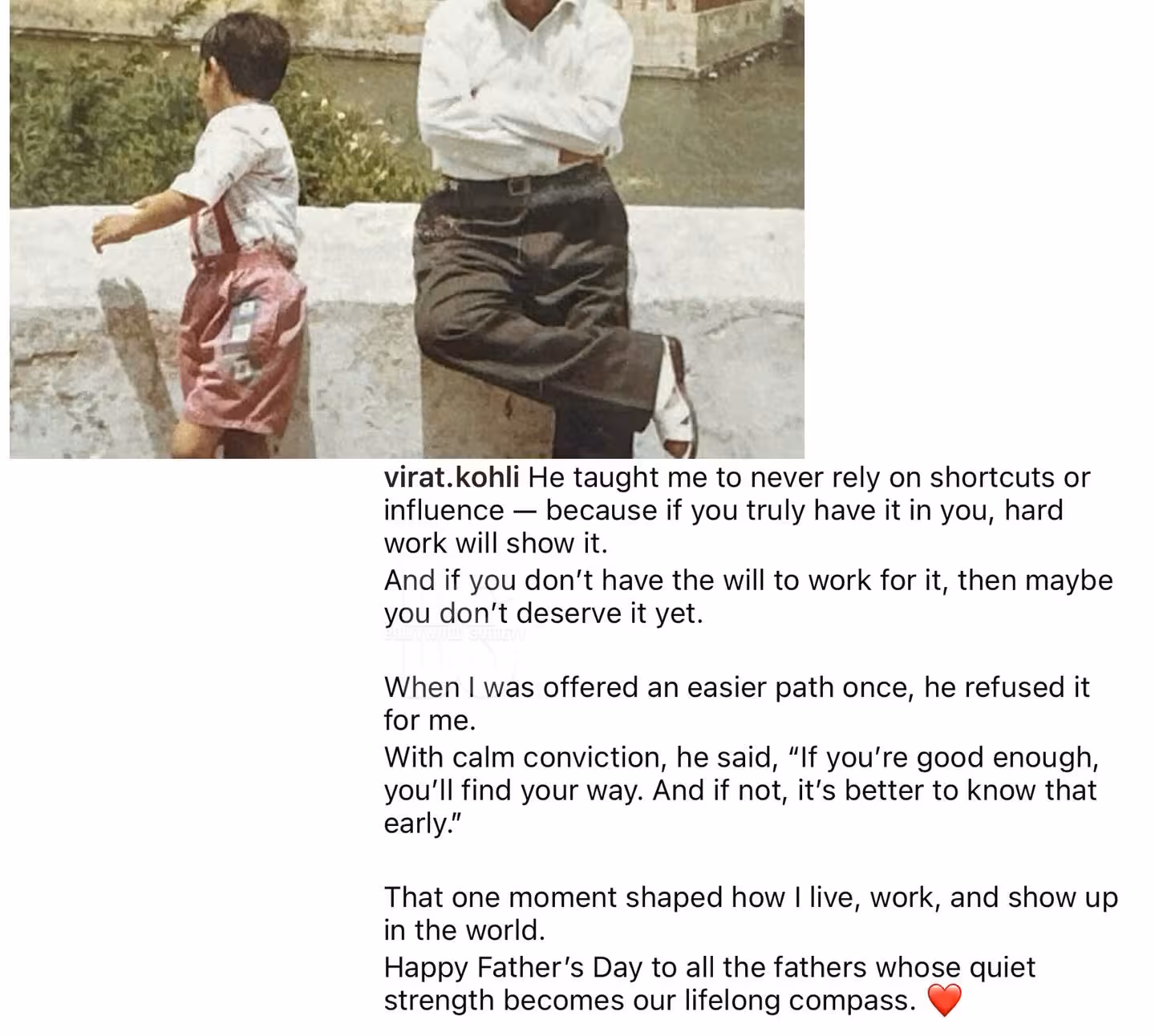 Virat Kohli Honors His Father With Touching Tribute