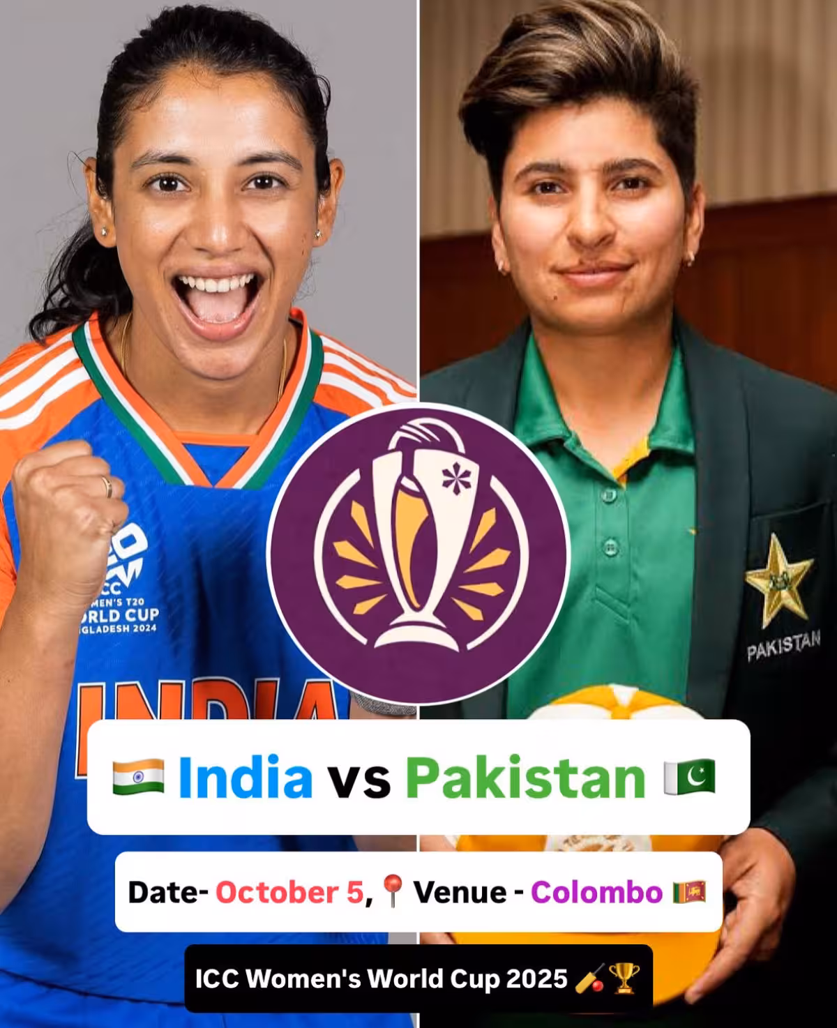 Womens World Cup: India Vs Pakistan Clash In Colombo Historic rivalry renewed with a crucial ODI match amid regional tensions and cricket fervor!!!