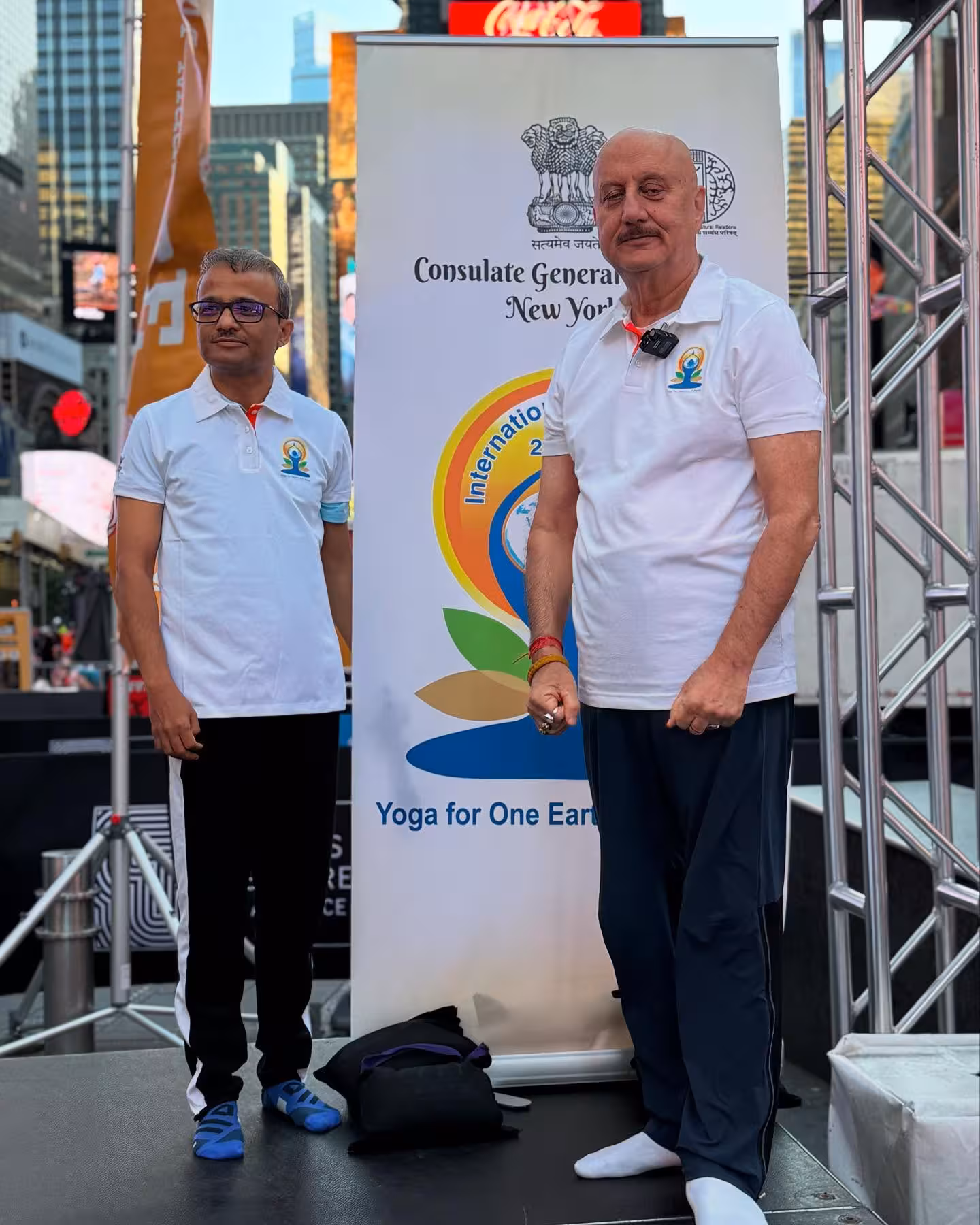 Yoga In Times Square NY