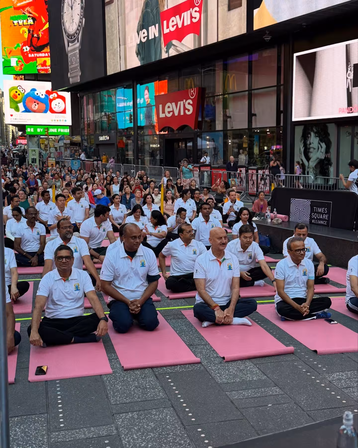 Yoga In Times Square NY