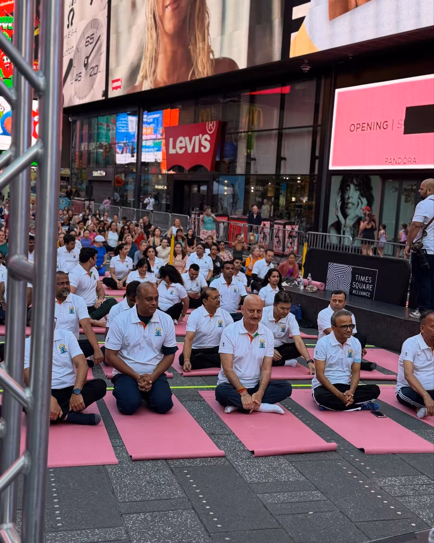 Yoga In Times Square NY